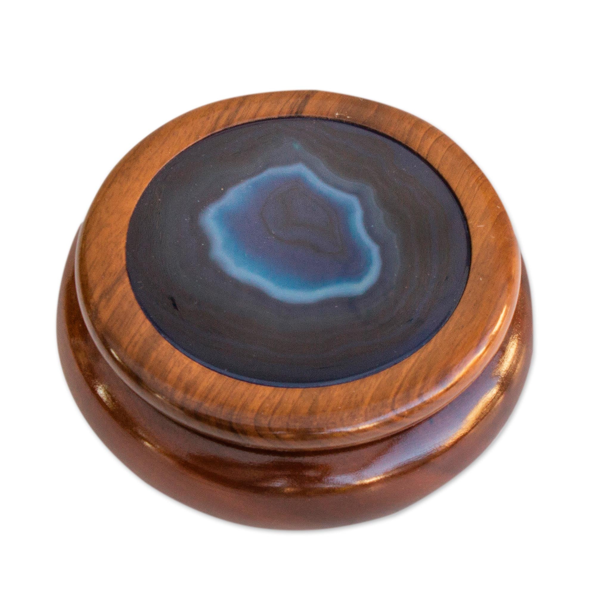 Premium Ocean Amazon Calm Agate Jewelry Box - Ultimate Cedar Elegance