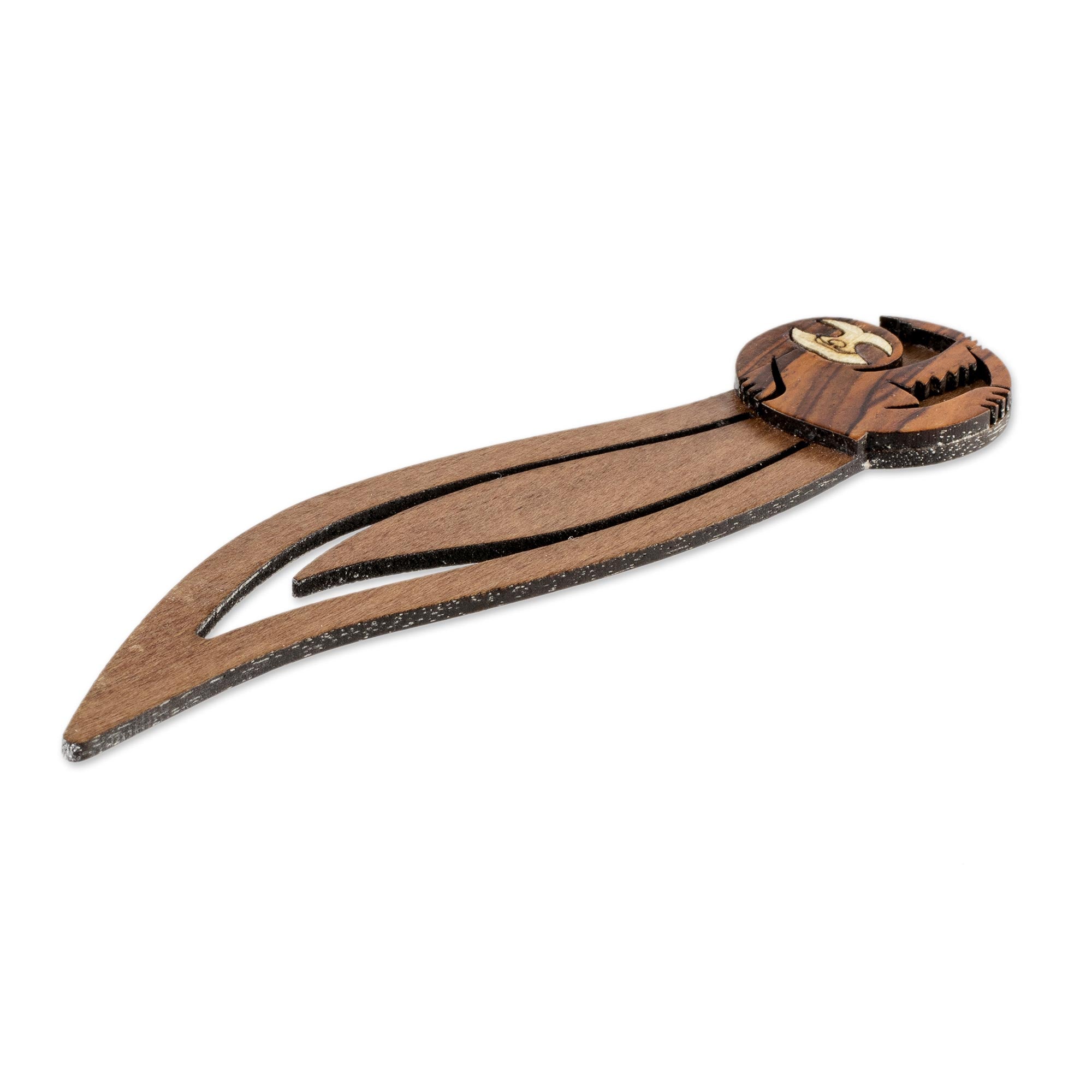 Premium Sloth-Themed Teak Wood Bookmark - Handcrafted in Costa Rica