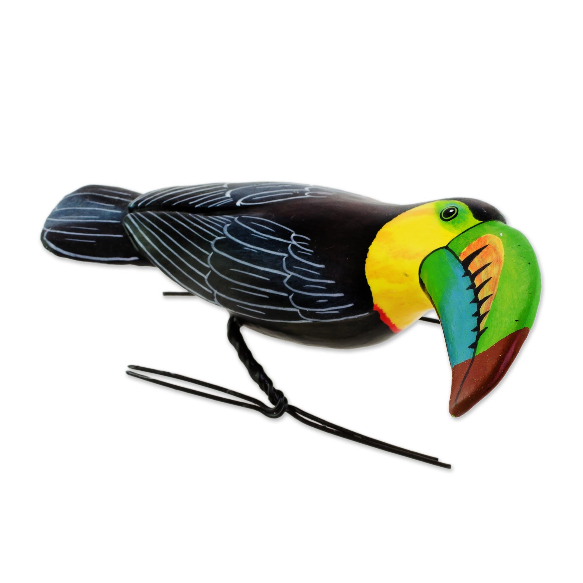 Premium Keel-Billed Toucan Ceramic Sculpture – Handcrafted Artisan Decor from Guatemala
