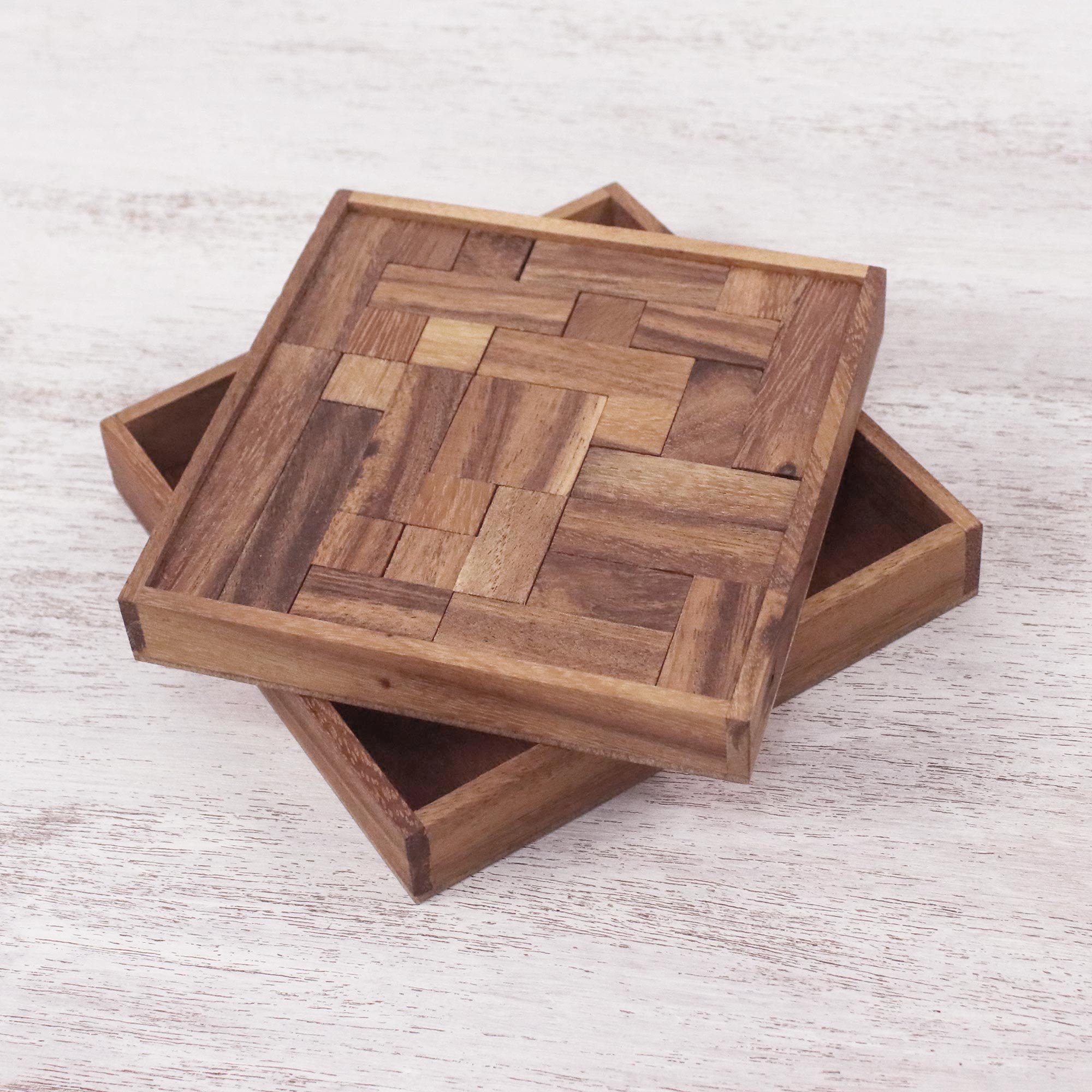 Premium Handcrafted Wooden Geometric Puzzle - Ultimate Home Decor & Brain Teaser