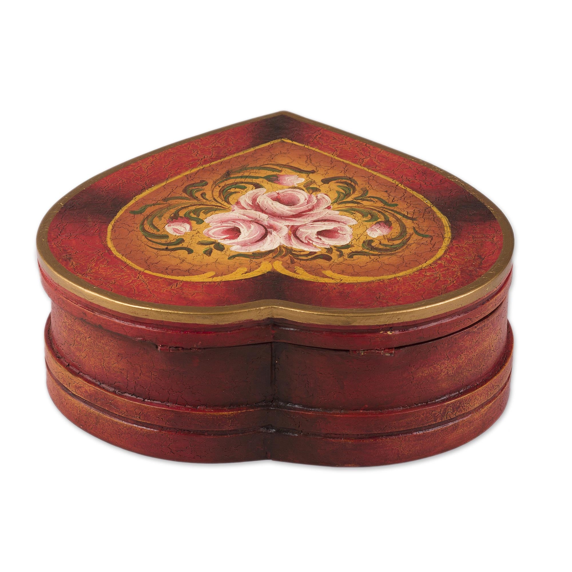 Premium Timeless Love Heart-Shaped Cedar Jewelry Box - Handmade & Elegant
