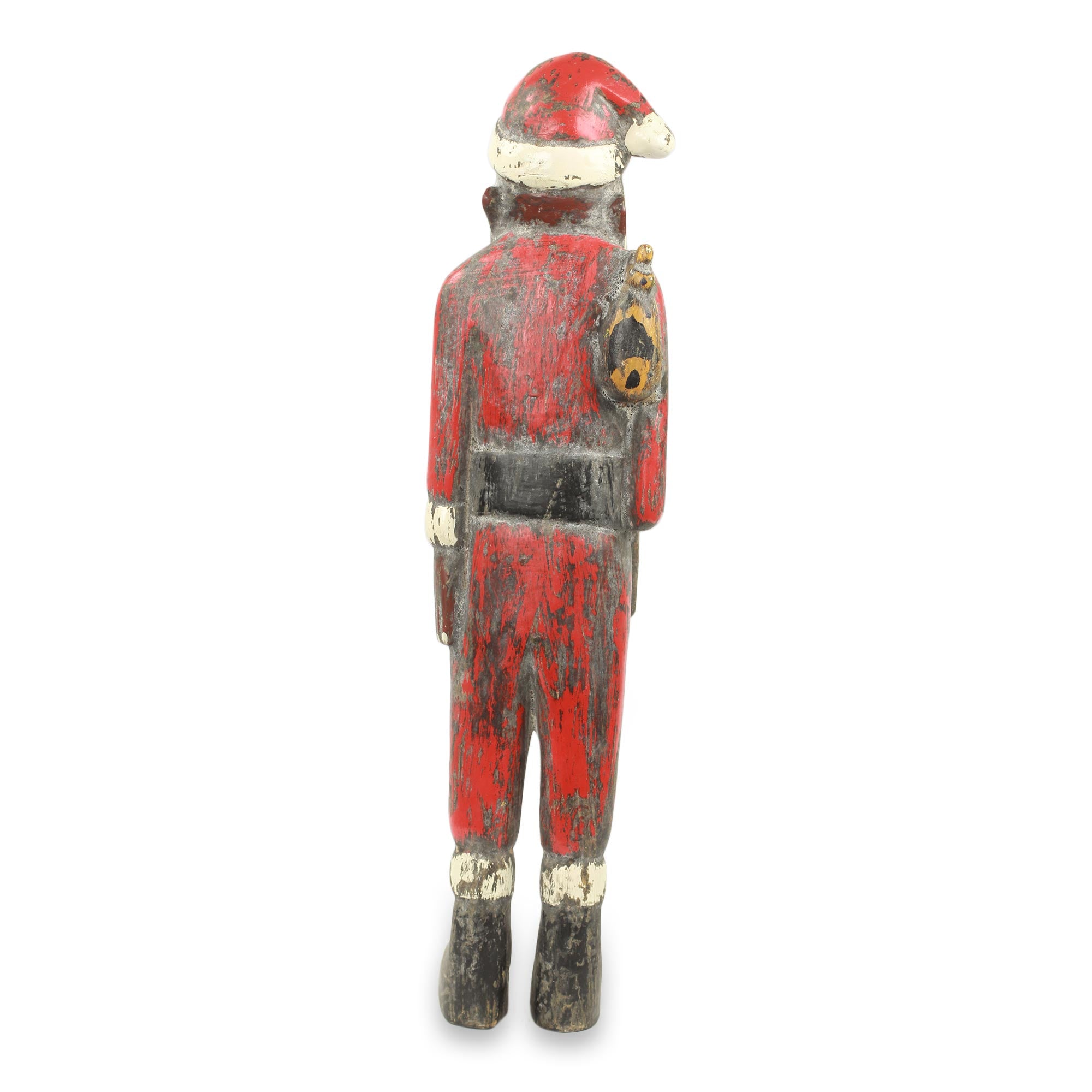 Premium African Santa Claus Sculpture: Handcrafted Father Christmas Art