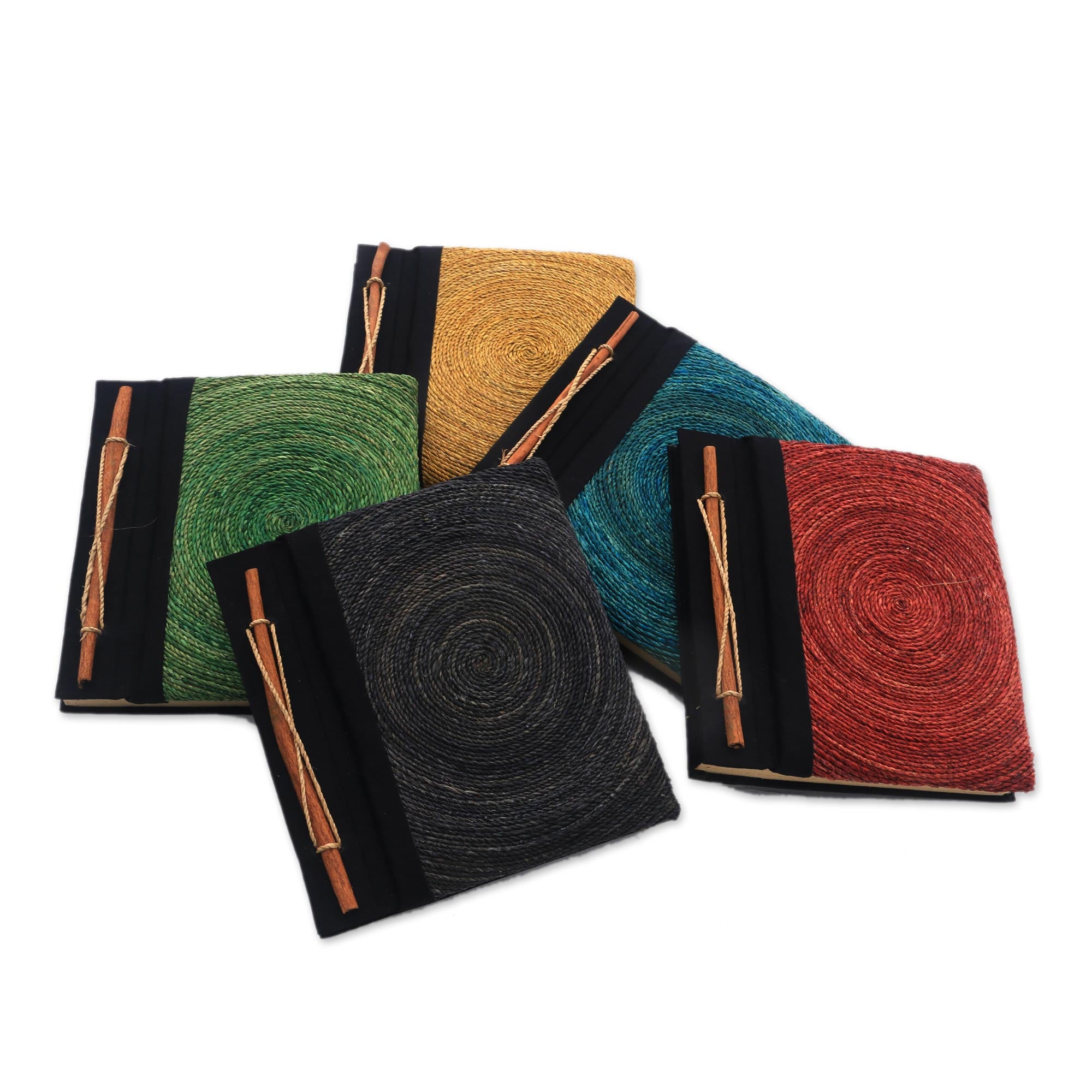 Premium Hedge Maze Natural Fiber Journal Set from Bali (5-Pack)