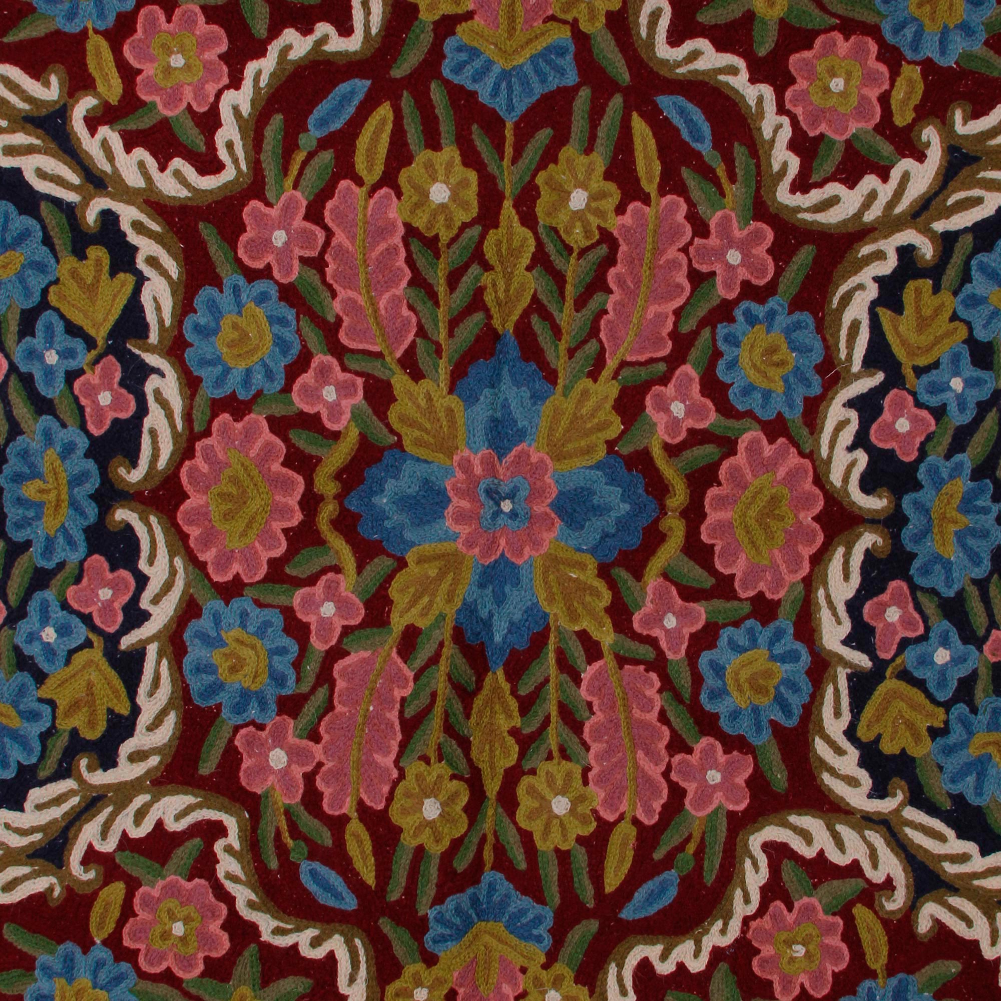 Premium Handmade Floral Wool Rug - Kashmir Festival II (3x5)