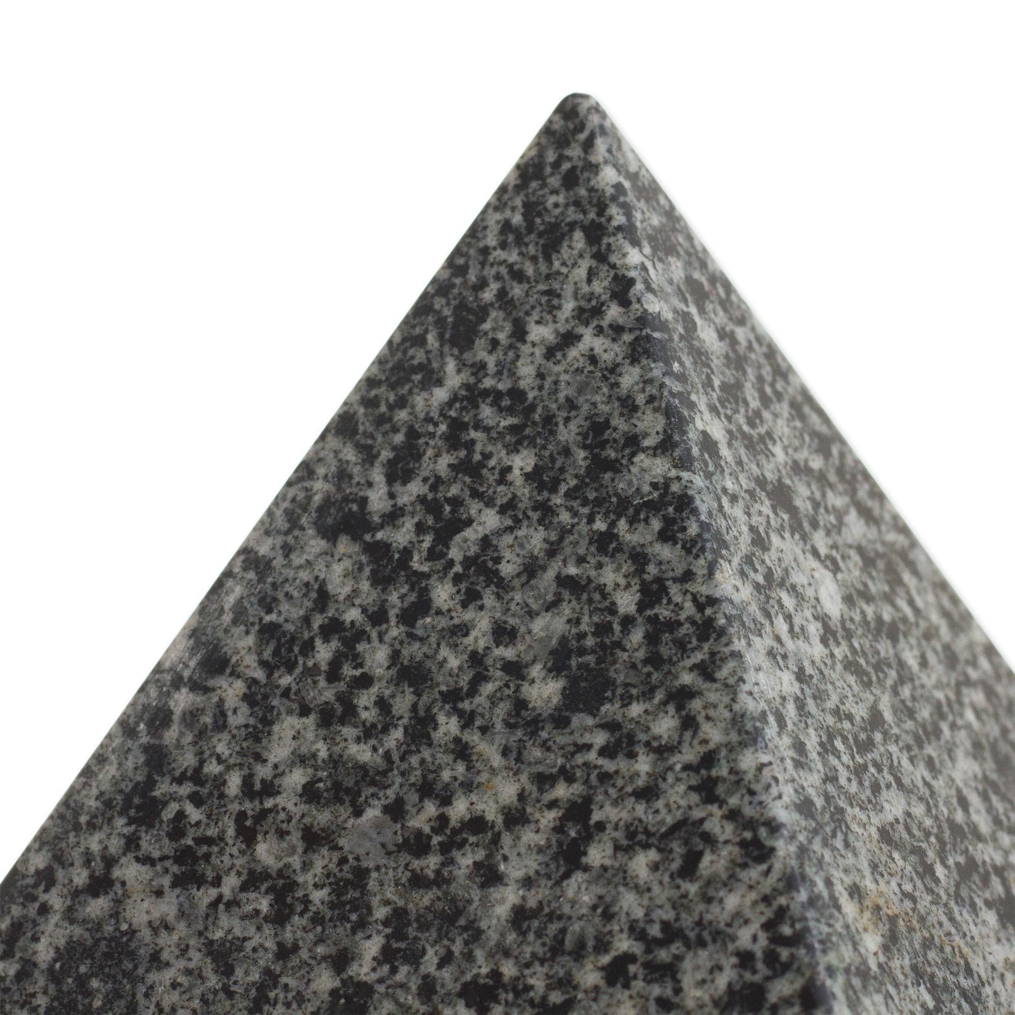 Premium Speckled Tourmaline & Quartz Pyramid – 3 Inch Handcrafted Gemstone Decor