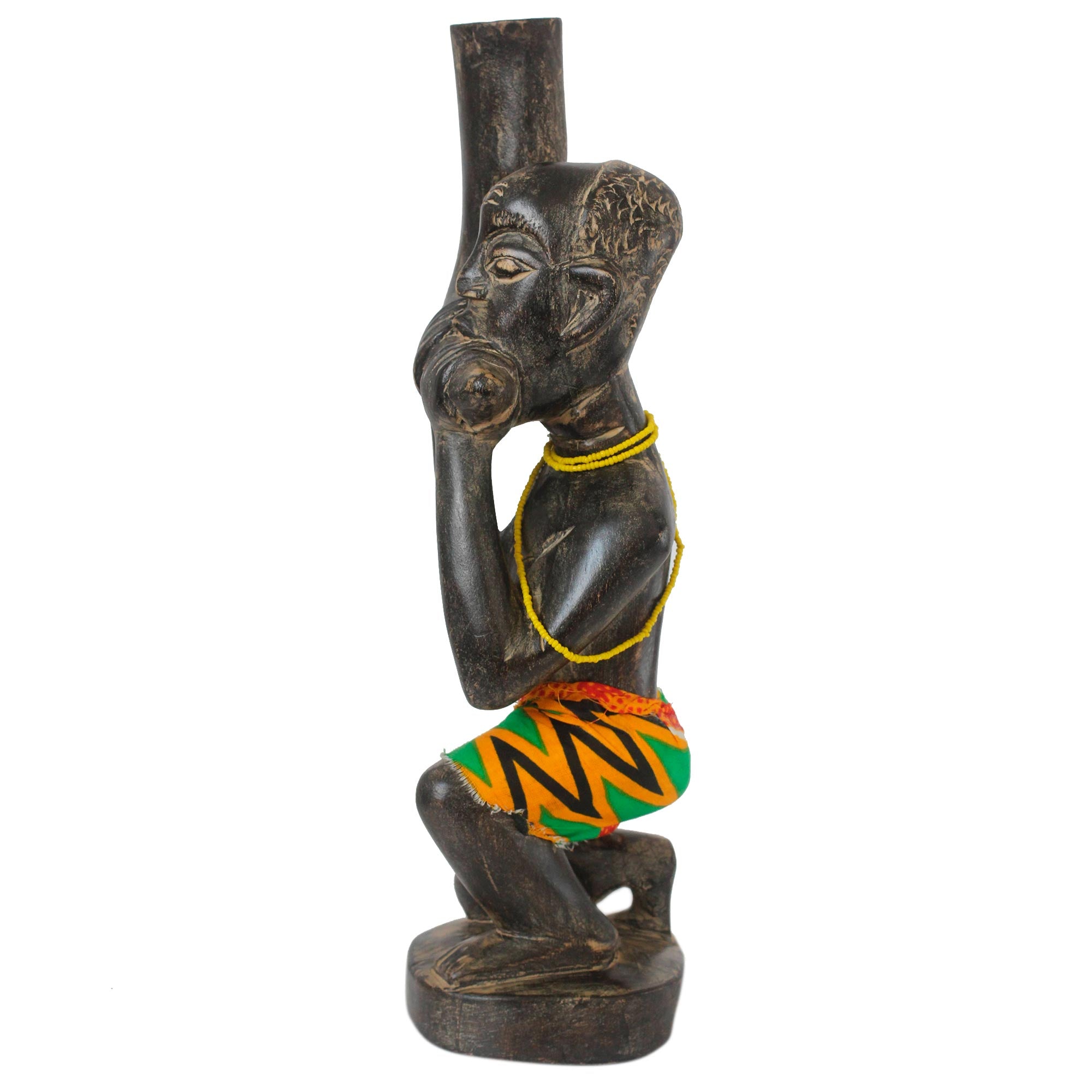 Premium Handcrafted African Trumpeter Sculpture by Winfred Korley