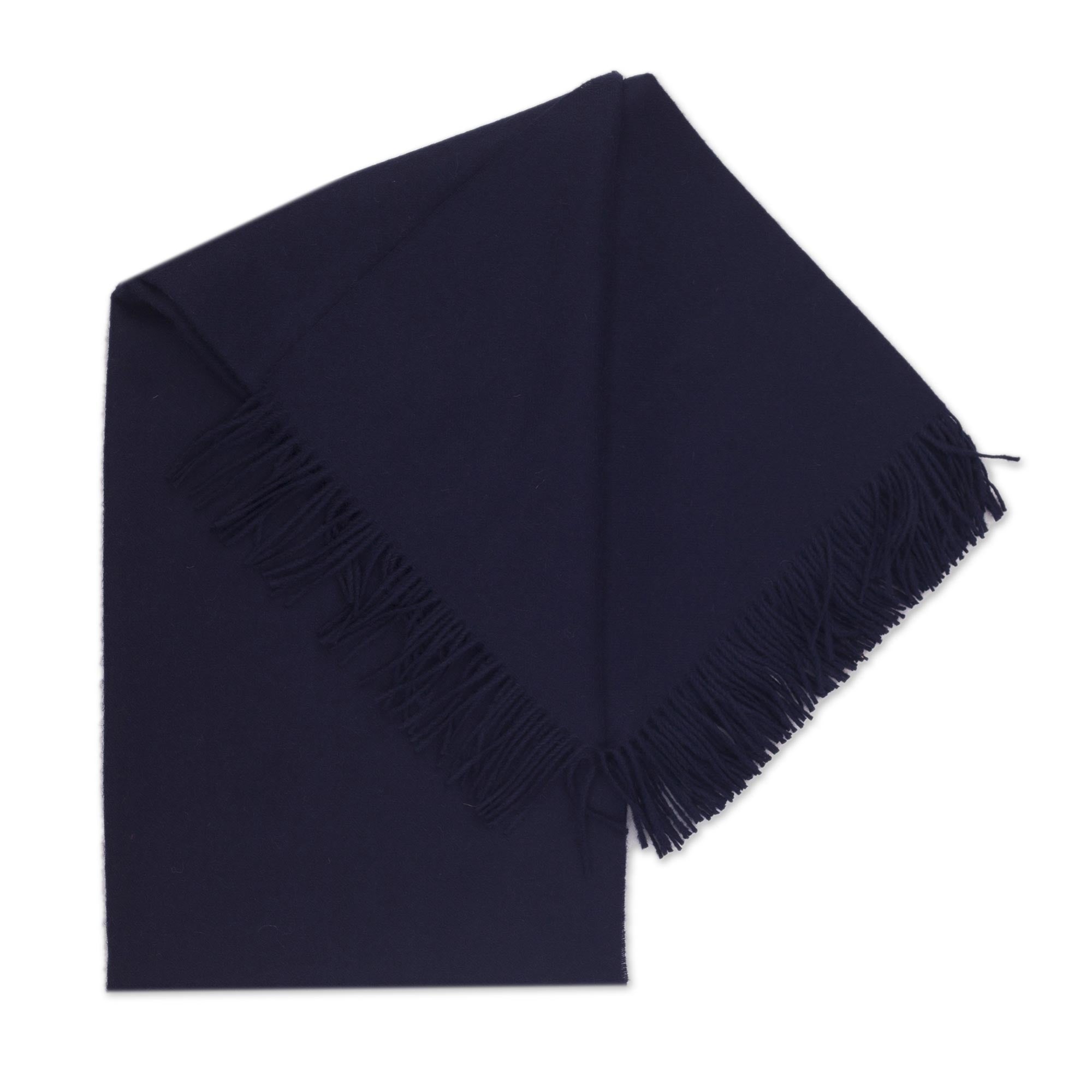 Premium Midnight Bliss: 100% Baby Alpaca Throw Blanket from Peru