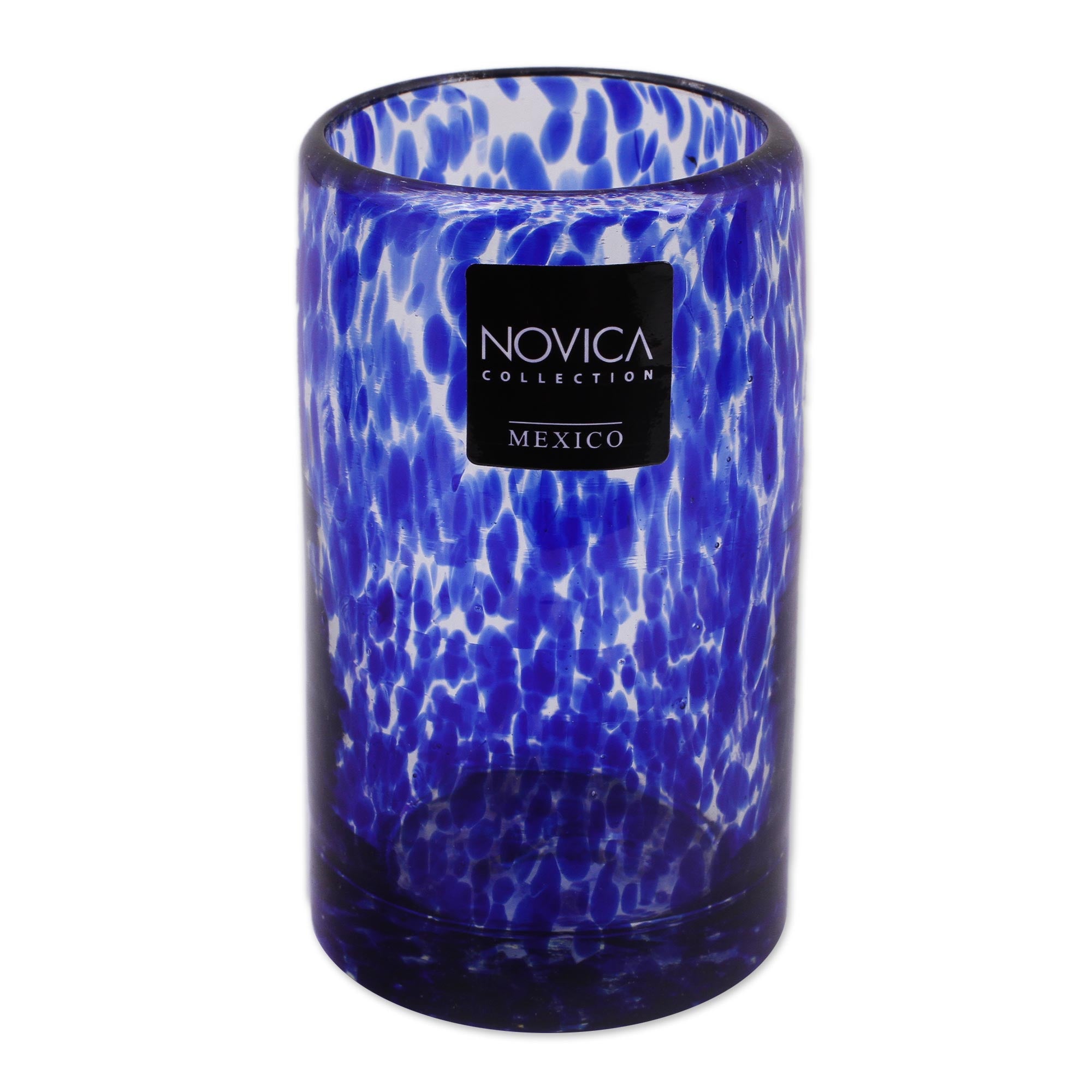 Premium Handcrafted Cobalt Blue Juice Glass Set - Set of 6