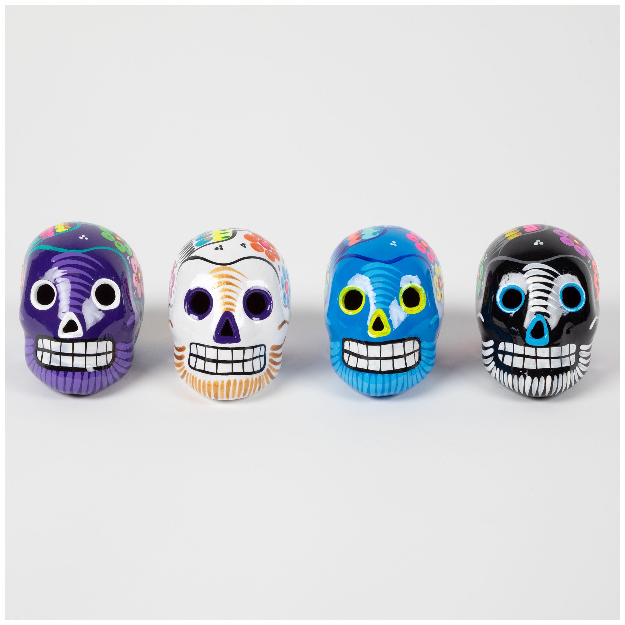 Premium Hand-Painted Ceramic Skull Art Piece