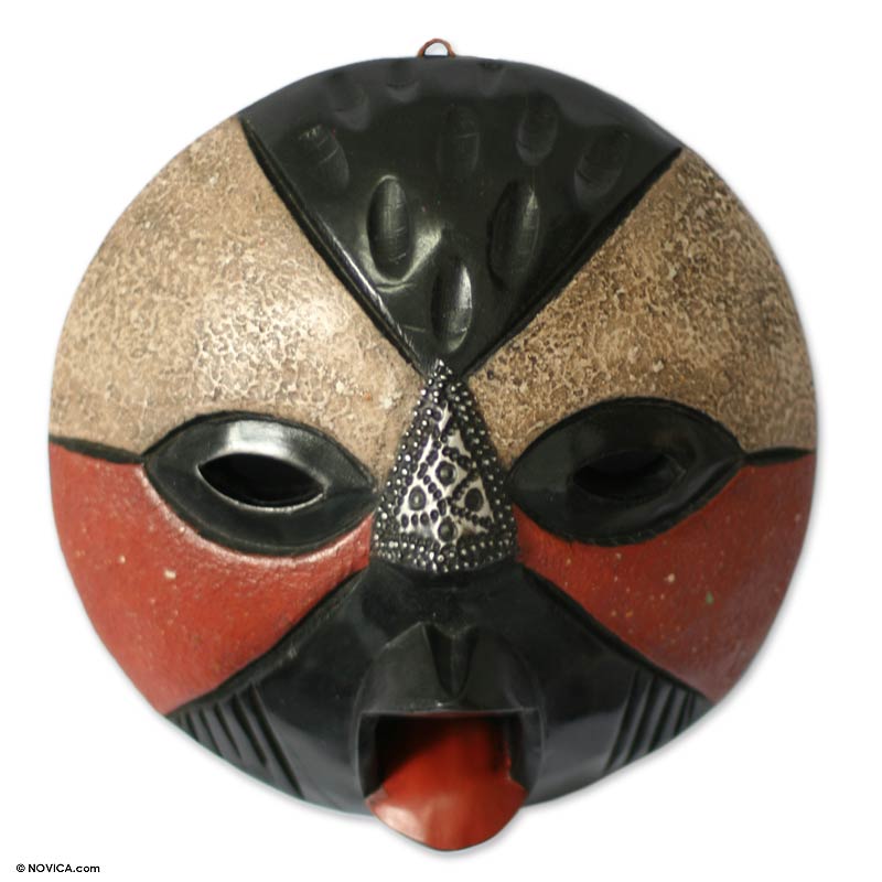 Premium Handcrafted Betrothed Tribal Mask - Authentic Ghanaian Art