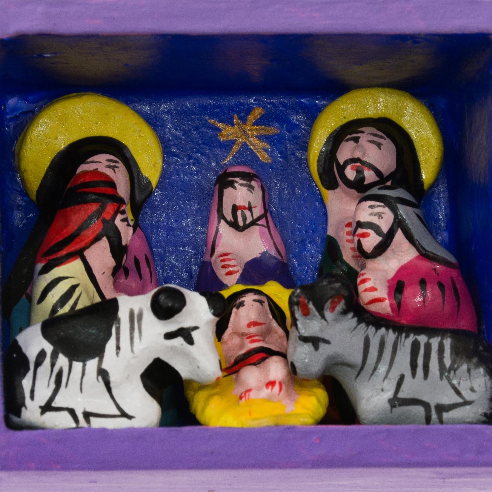 Premium Retablos Wood & Ceramic Holiday Ornament Set