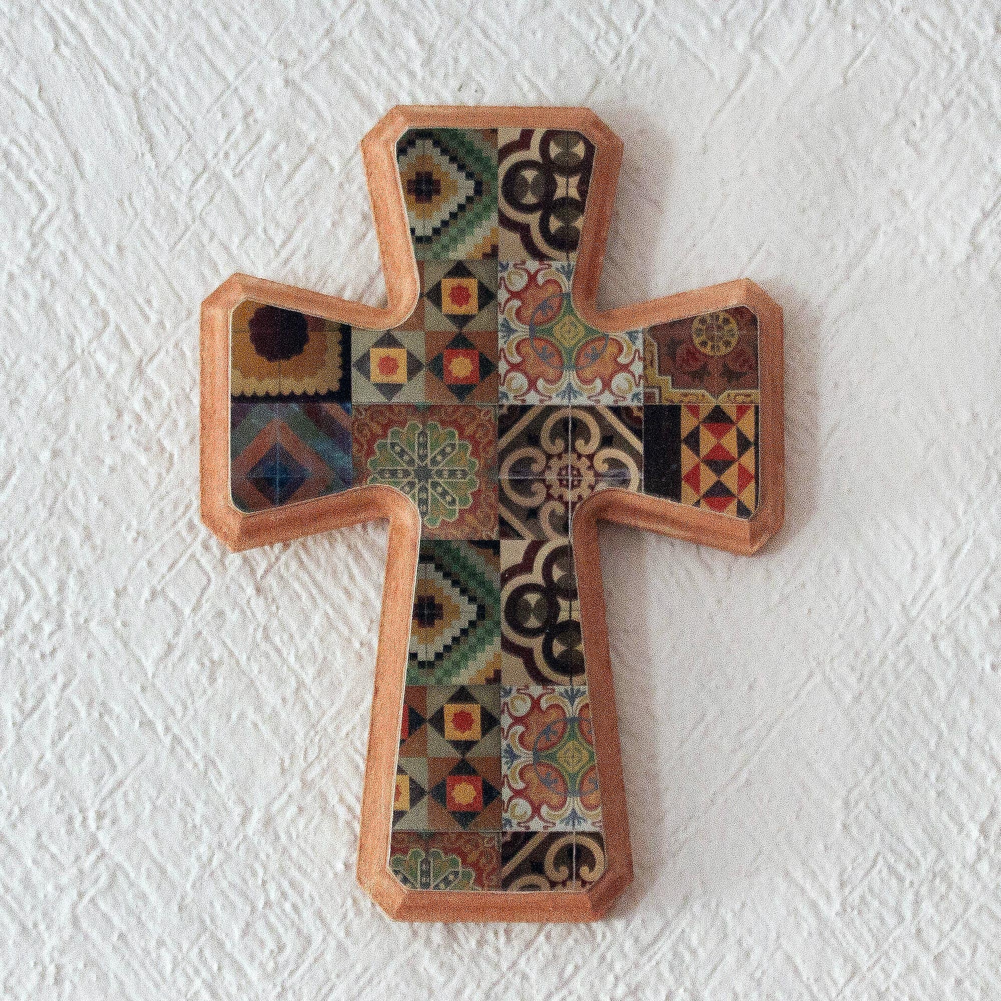 Premium Puebla Heritage Handcrafted Wall Cross - Ultimate Talavera Tile Design