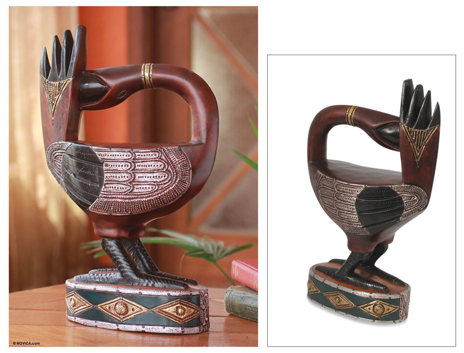 Premium Ashanti Sankofa Bird Sculpture – Handcrafted Art Piece
