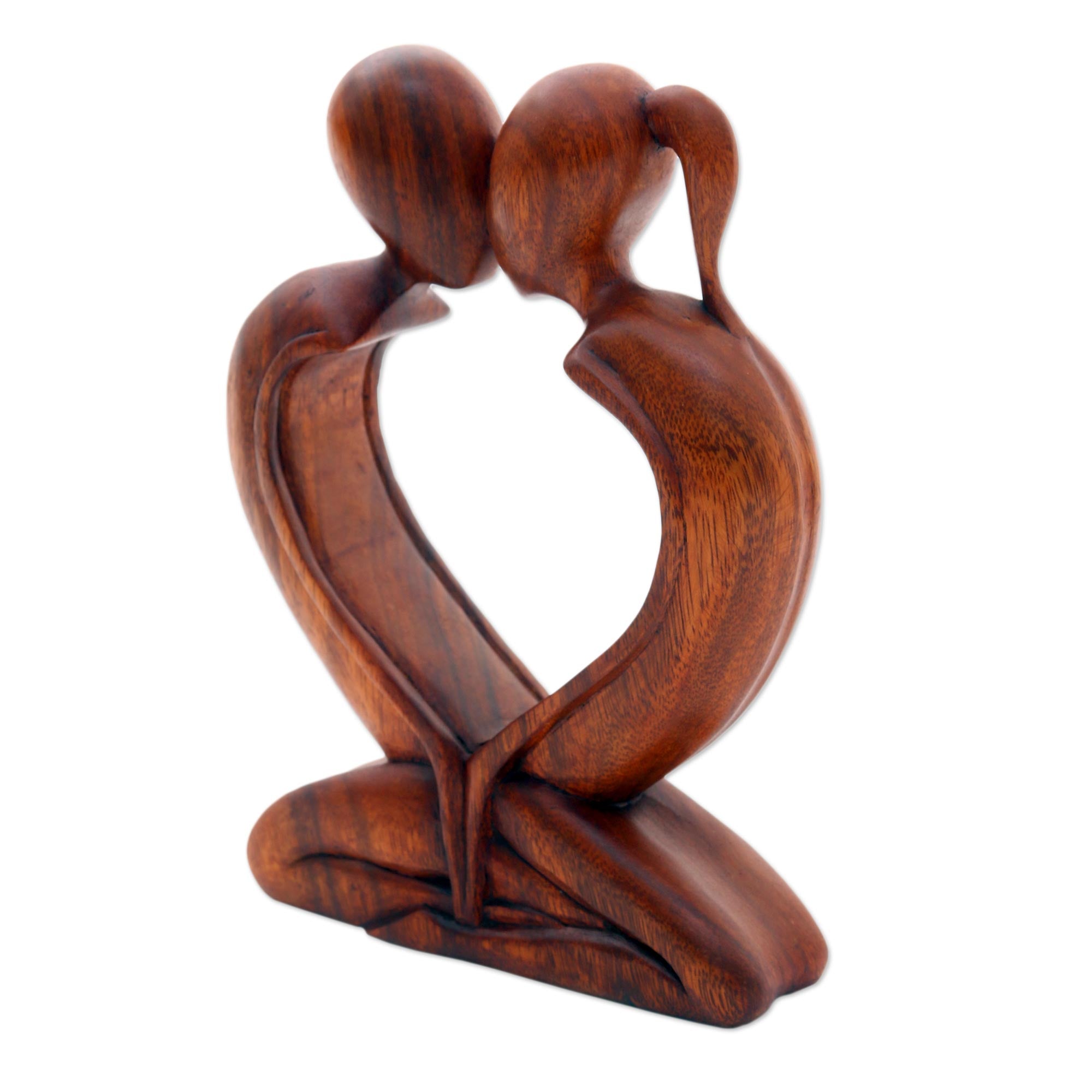 Premium 'Kiss Me Quick!' Handcrafted Wood Sculpture