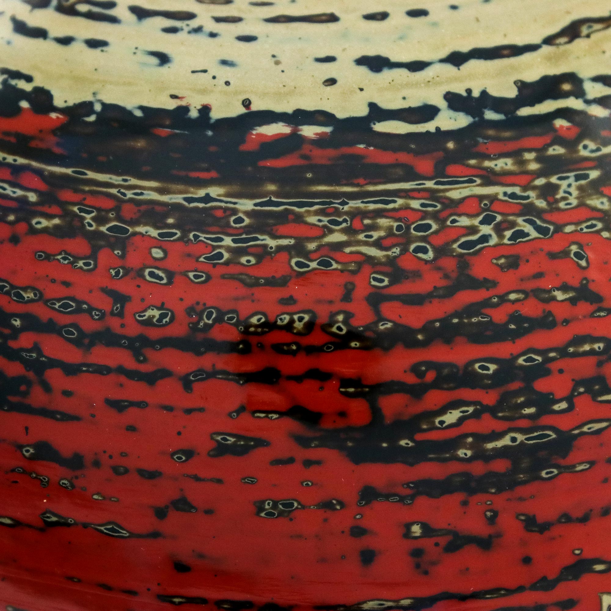 Premium Celestial Red Bamboo Jar - Handcrafted Thai Decor