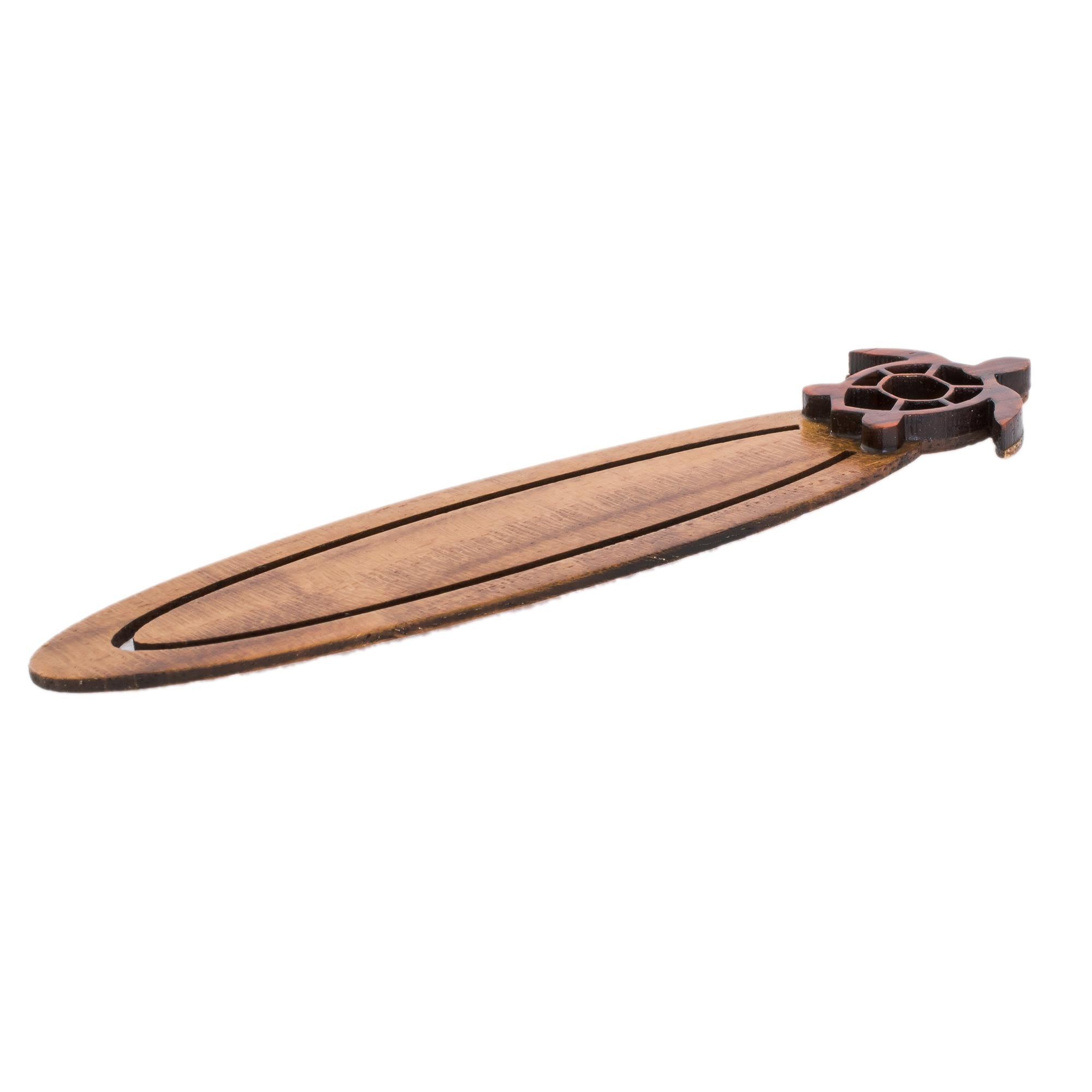 Premium Costa Rican Sea Turtle Teak Wood Bookmark - Handcrafted Eco-Friendly Design