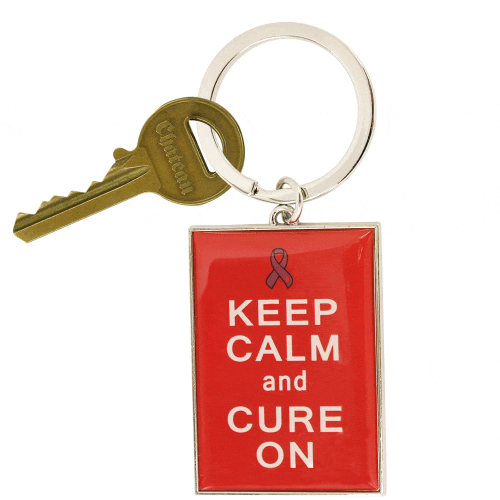 Premium Keep Calm & Cure On Diabetes Awareness Keychain - Ultimate Hope & Support