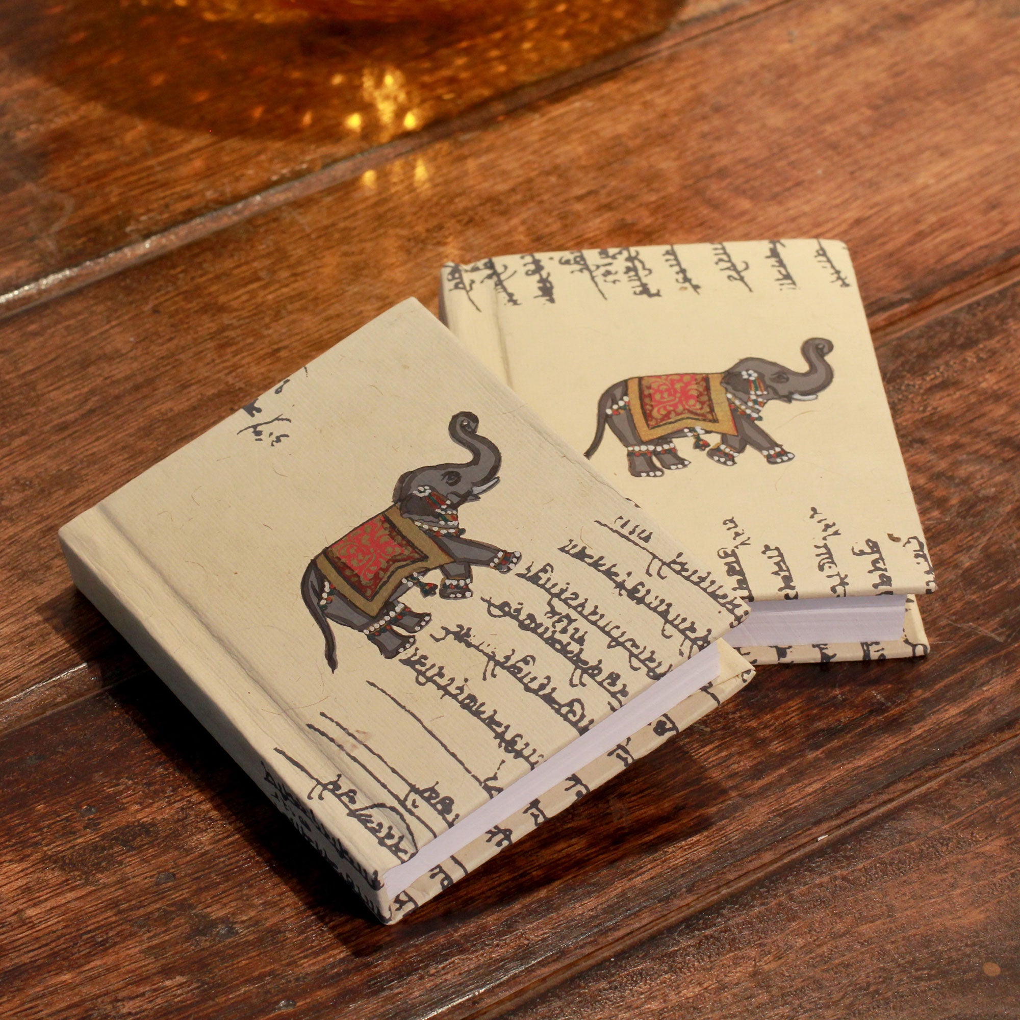 Premium Royal Elephants Handmade Paper Journals - Inspirational Writing Set
