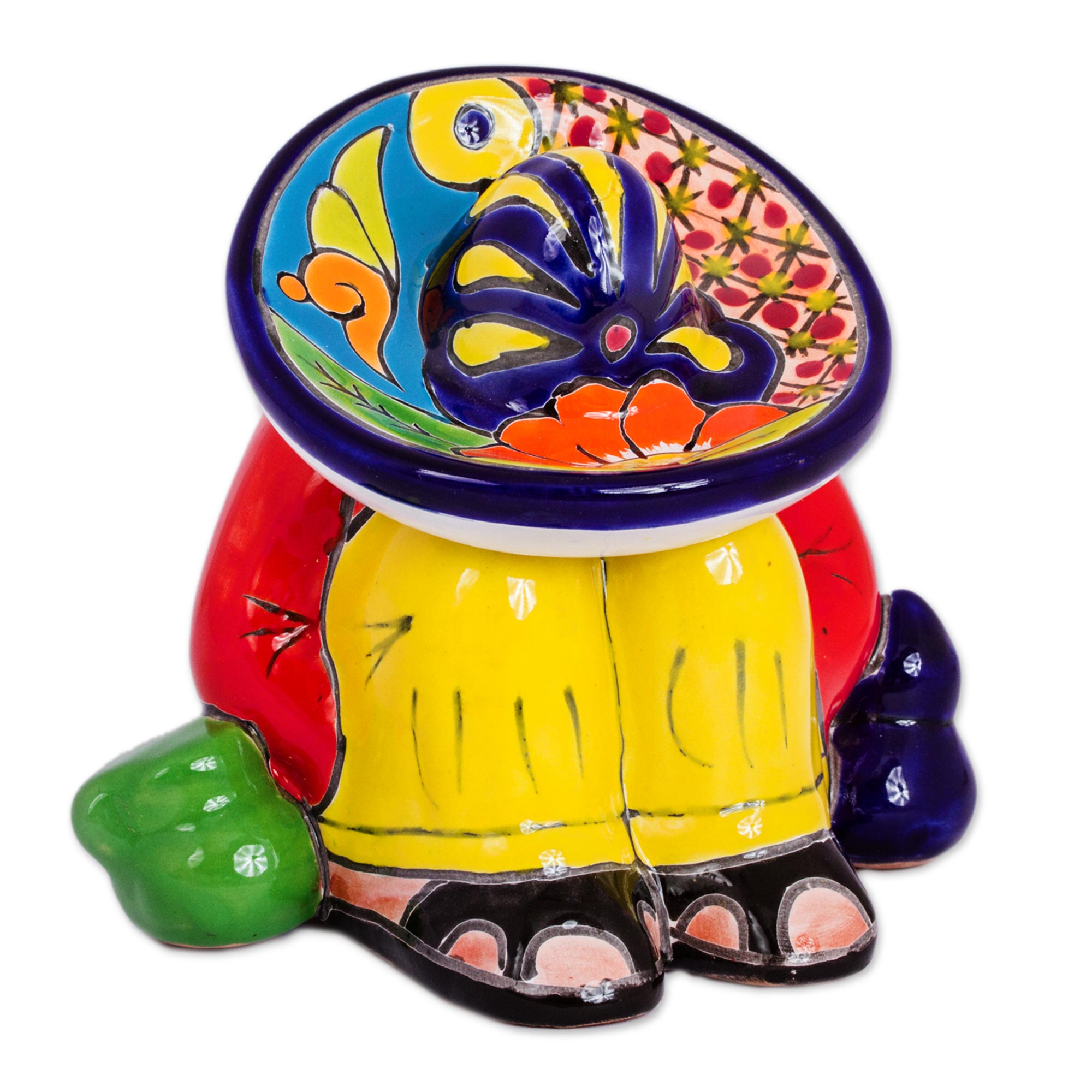 Premium Talavera-Style Sombrero Slumber Figurine – Handcrafted in Mexico