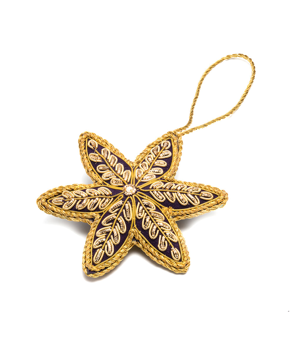 Premium Embellished Flower Ornament - Handmade Sparkle for Your Holiday Decor
