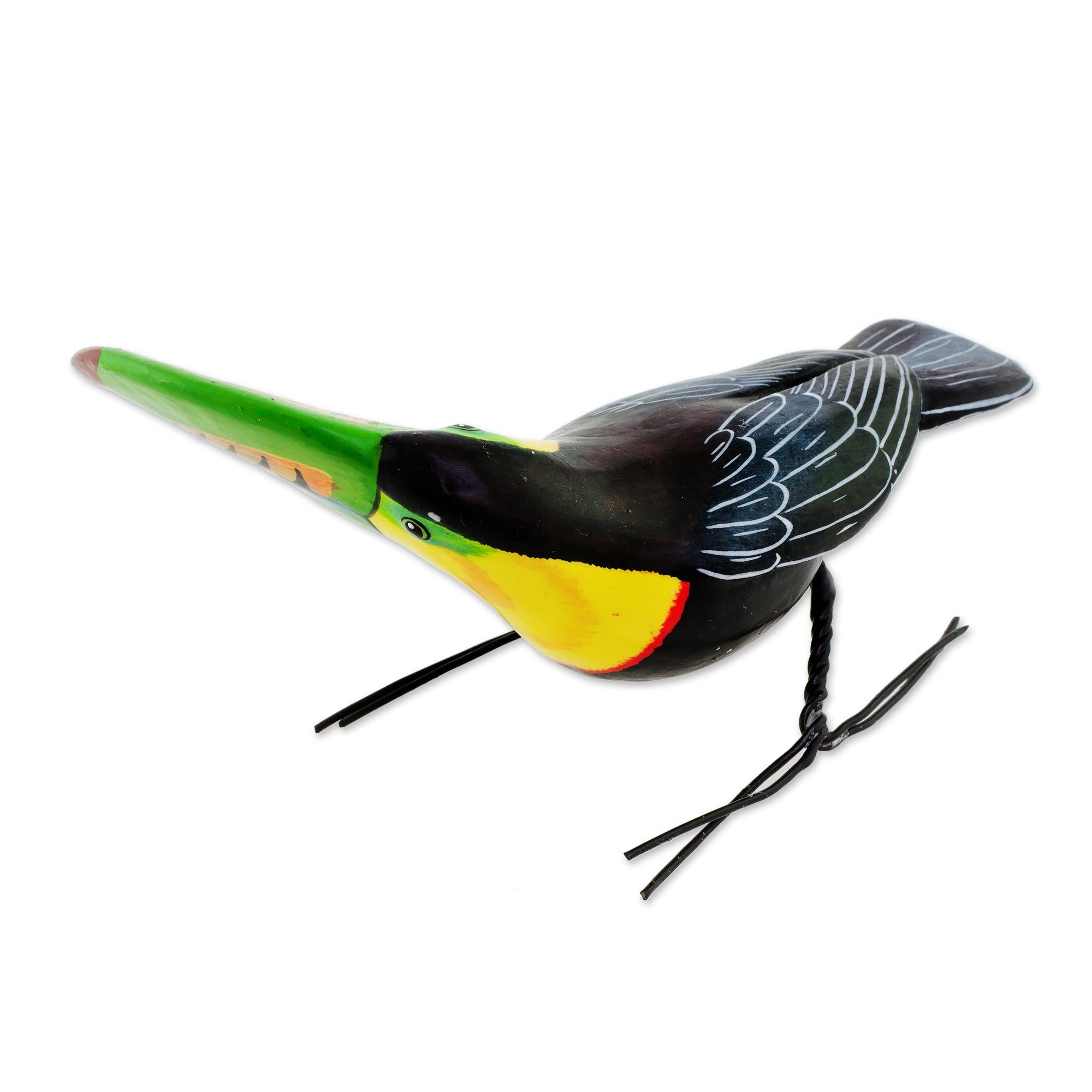 Premium Keel-Billed Toucan Ceramic Sculpture – Handcrafted Artisan Decor from Guatemala