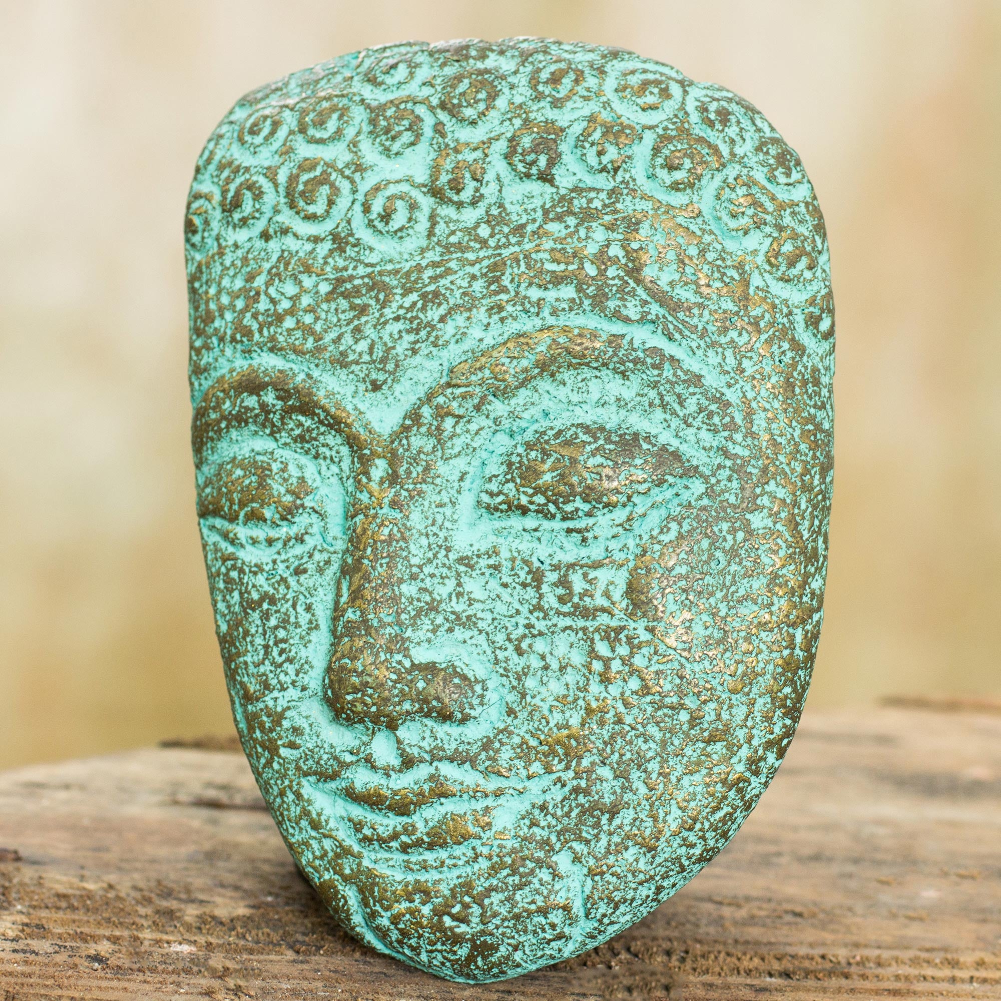 Premium Handmade Young Buddha Wall Sculpture - Eco-Friendly Recycled Paper Art