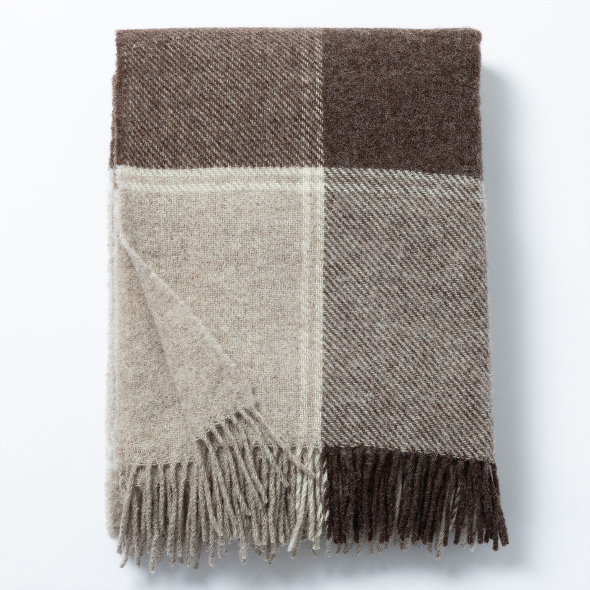Premium Ukrainian 100% Wool Fringed Throw Blanket - Ultimate Warmth & Style