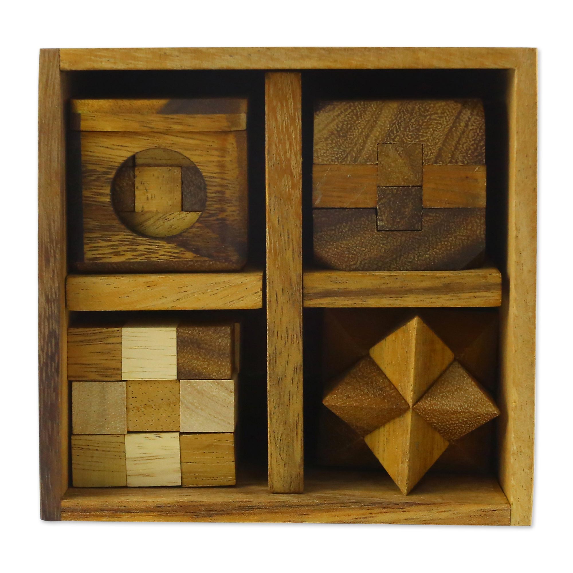 Premium 3D Wooden Puzzle Set - Ultimate Brain Teaser Collection