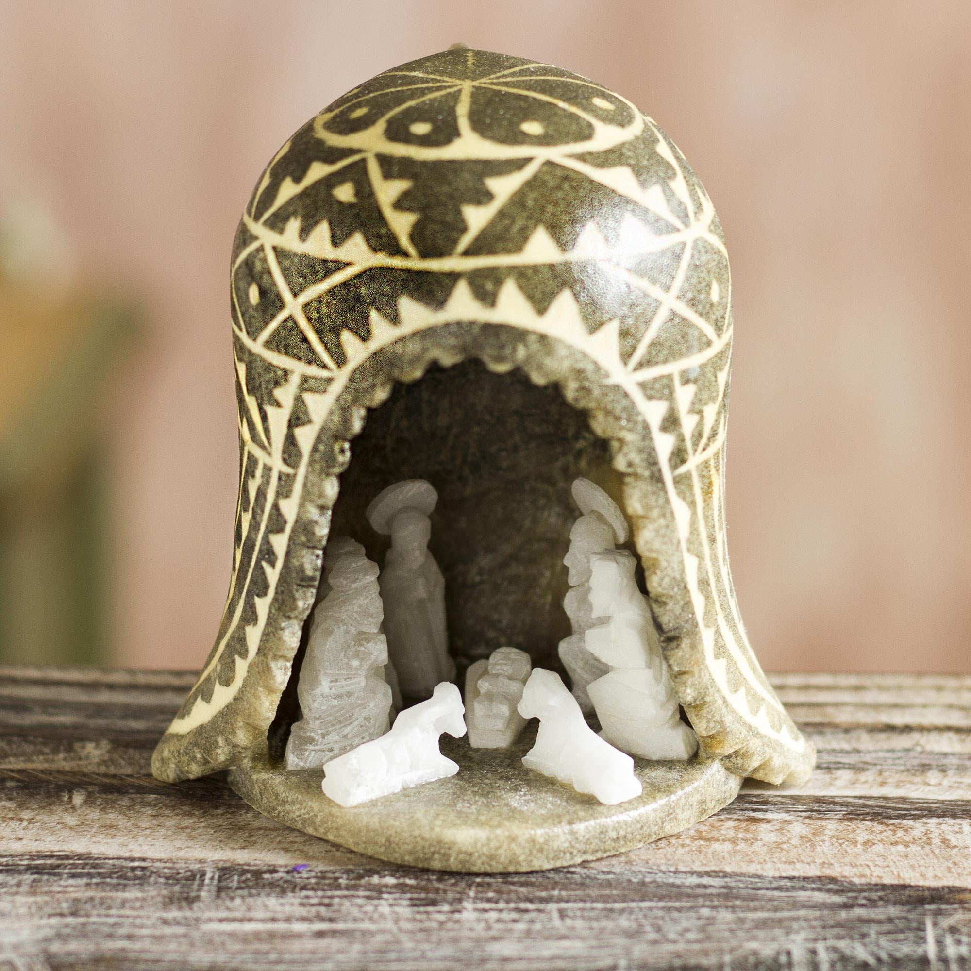 Premium Huamanga Stone Nativity Set - Christmas Peace Collection