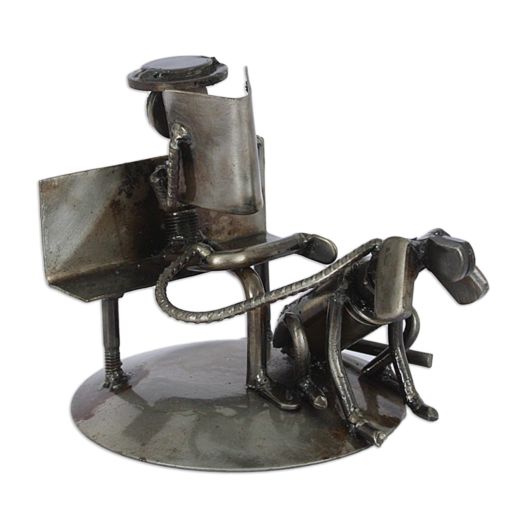 Premium Rustic Friends Upcycled Metal Art Sculpture