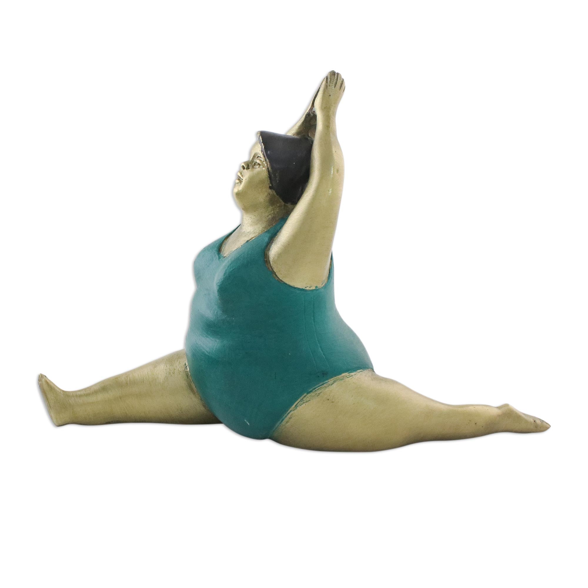 Premium Brass Monkey Pose Yoga Figurine - Handcrafted in Thailand