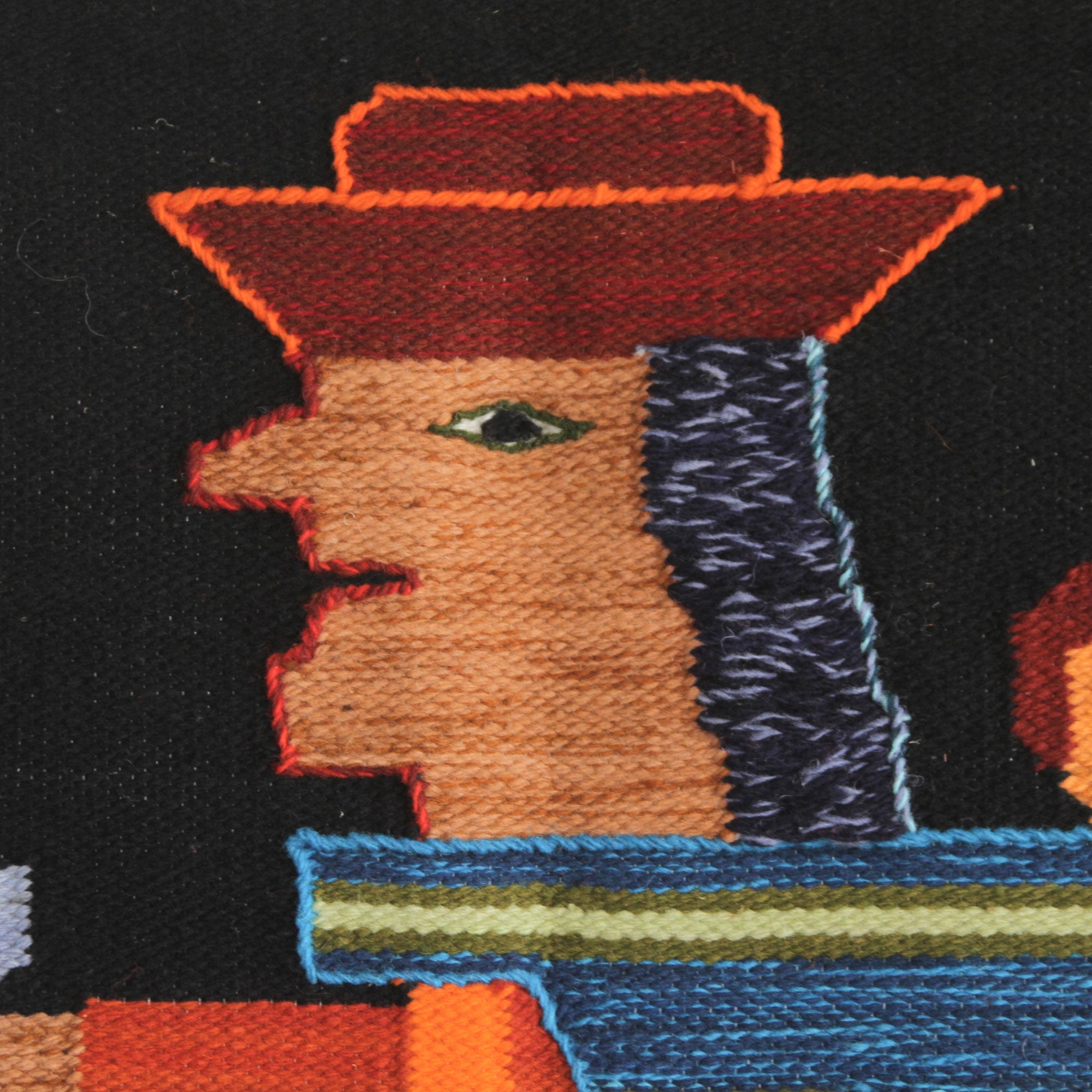Premium Handwoven Wool Tapestry - Andean Artisan Craft