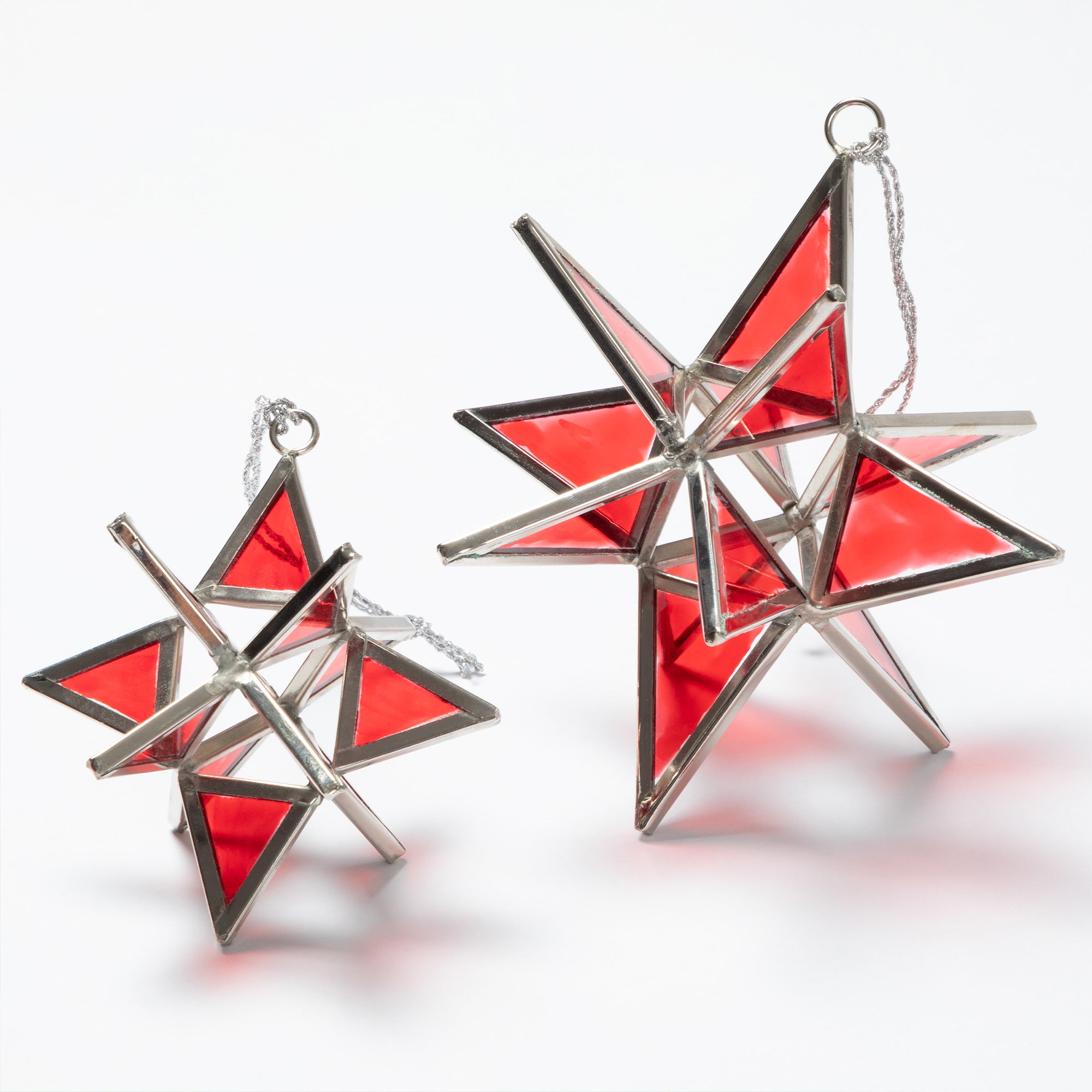 Premium Handcrafted Moravian Star Ornament | Fair Trade Stained Glass Decor