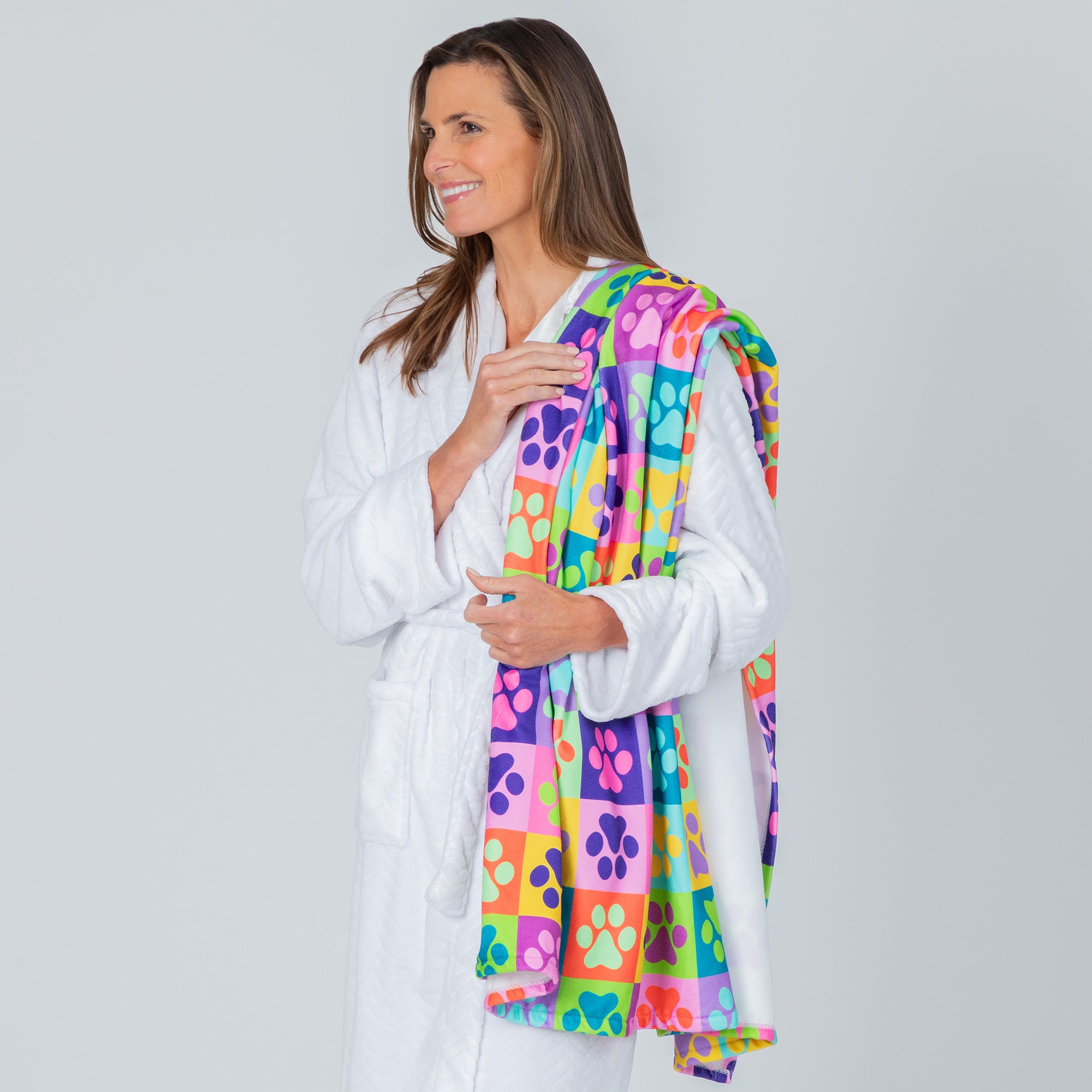 Premium Paw Print Oversized Quick-Dry Towel