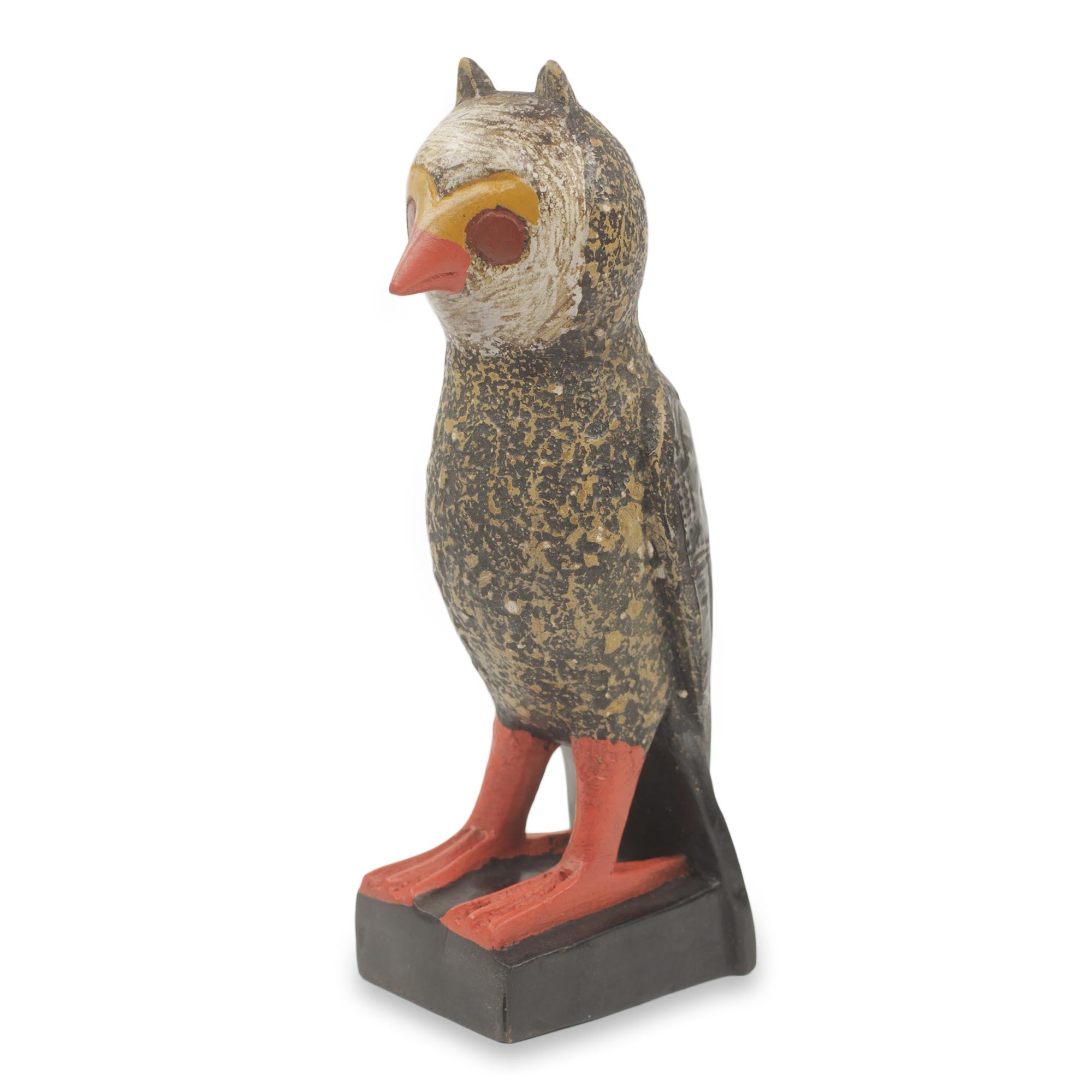 Premium Handcrafted Owl Messenger Sculpture - Rustic African Bird Theme
