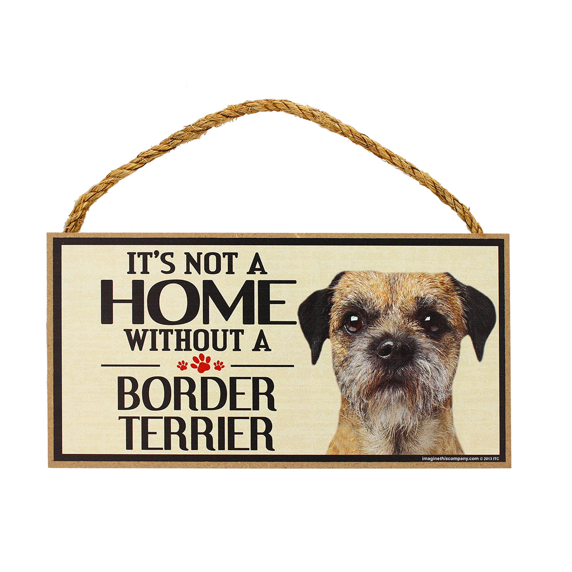 Premium Rustic Dog Lover Sign - 'Home is Where the Dog Is'
