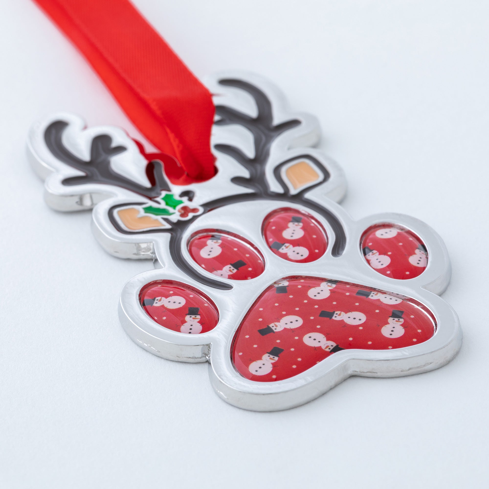 Premium Christmas Paw Print Ornament - Festive Pet Lover's Delight