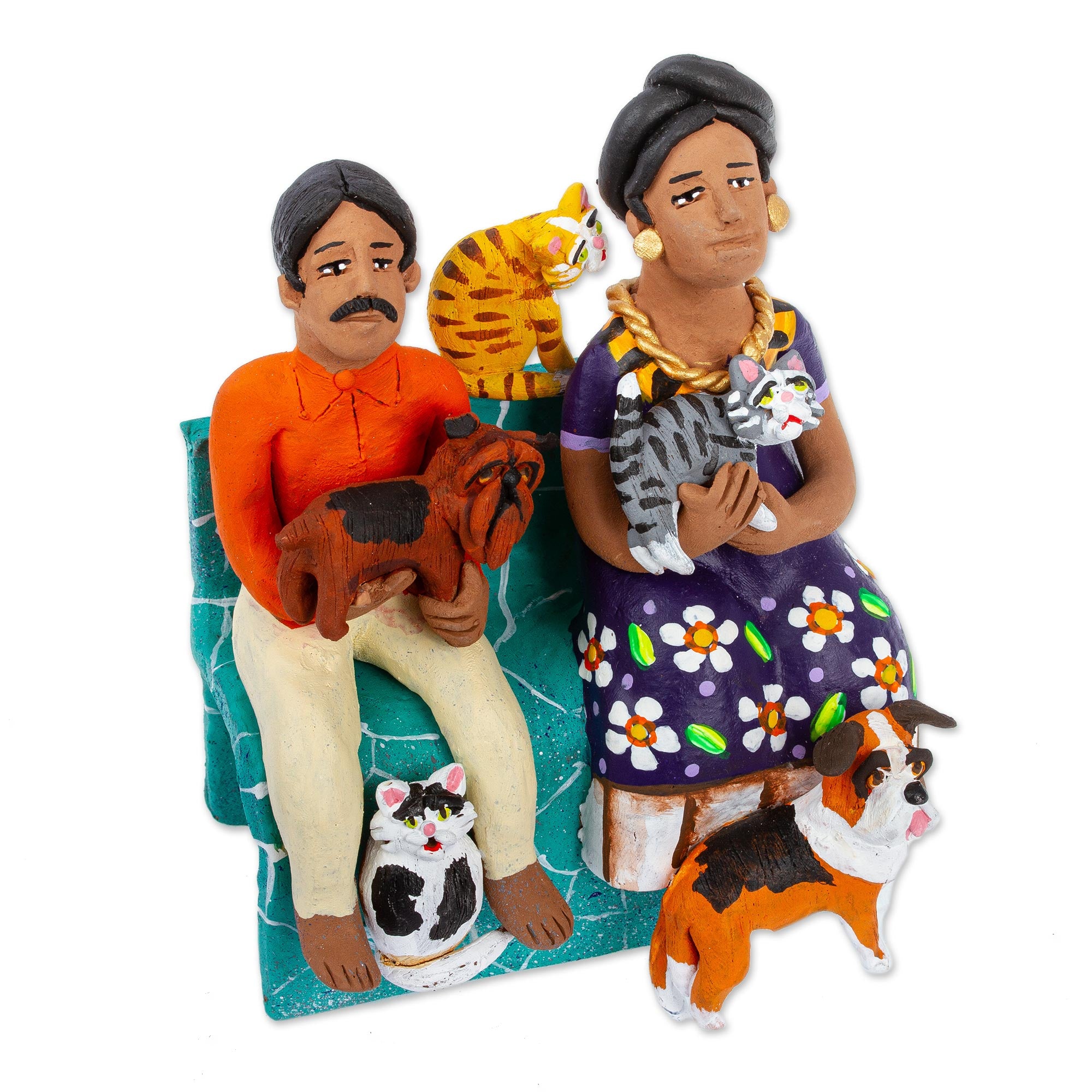Premium Handcrafted Ceramic Pet Lovers Sculpture - Ultimate Gift for Animal Enthusiasts