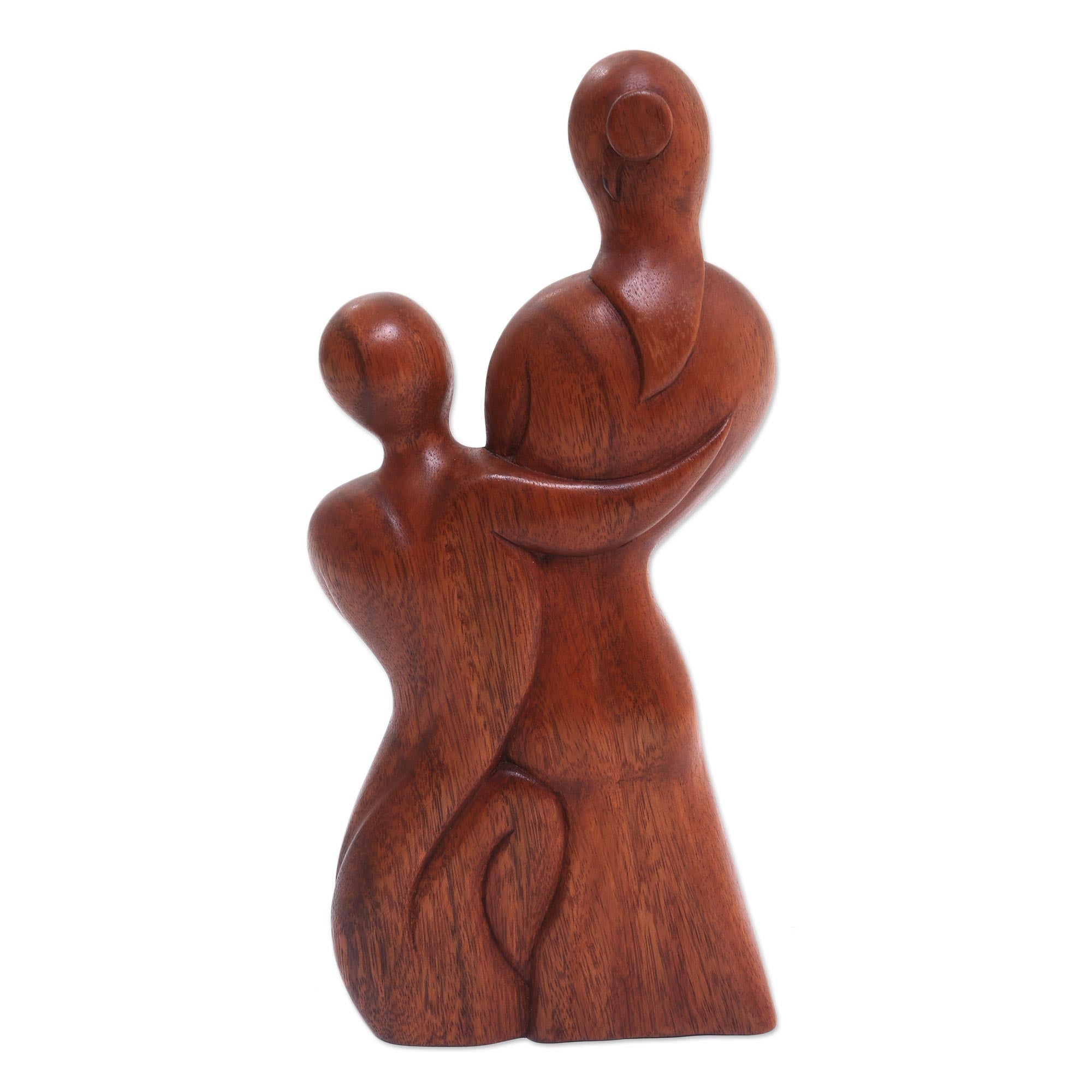 Premium Always in Love Suar Wood Sculpture - Handcrafted Elegance