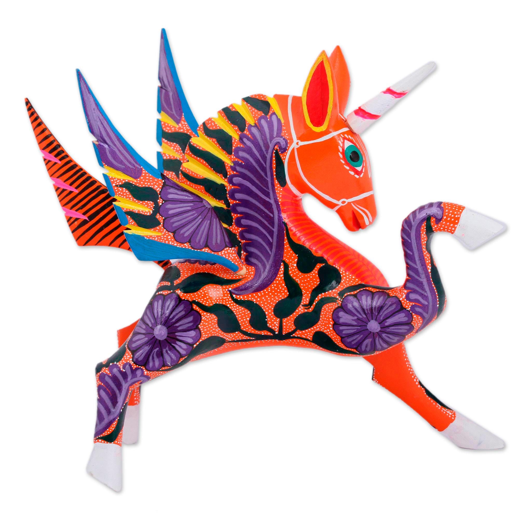 Premium Hand-Painted Alebrije Pegasus Sculpture – Mexican Folk Art Masterpiece