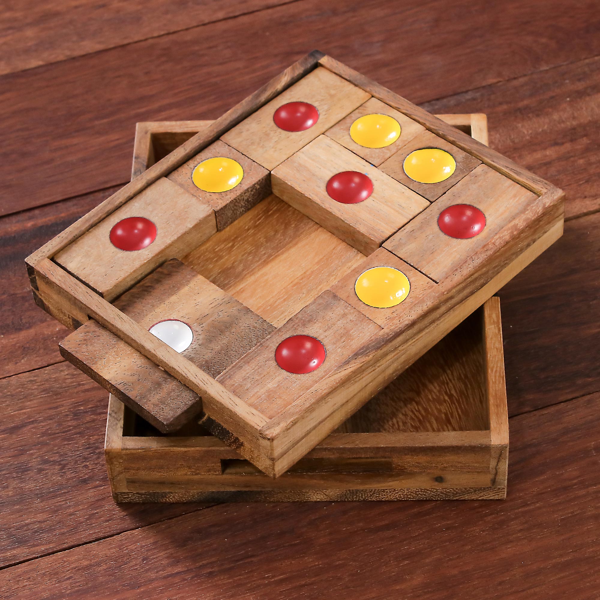 Premium Escape: Handcrafted Rain Tree Wood Puzzle from Thailand