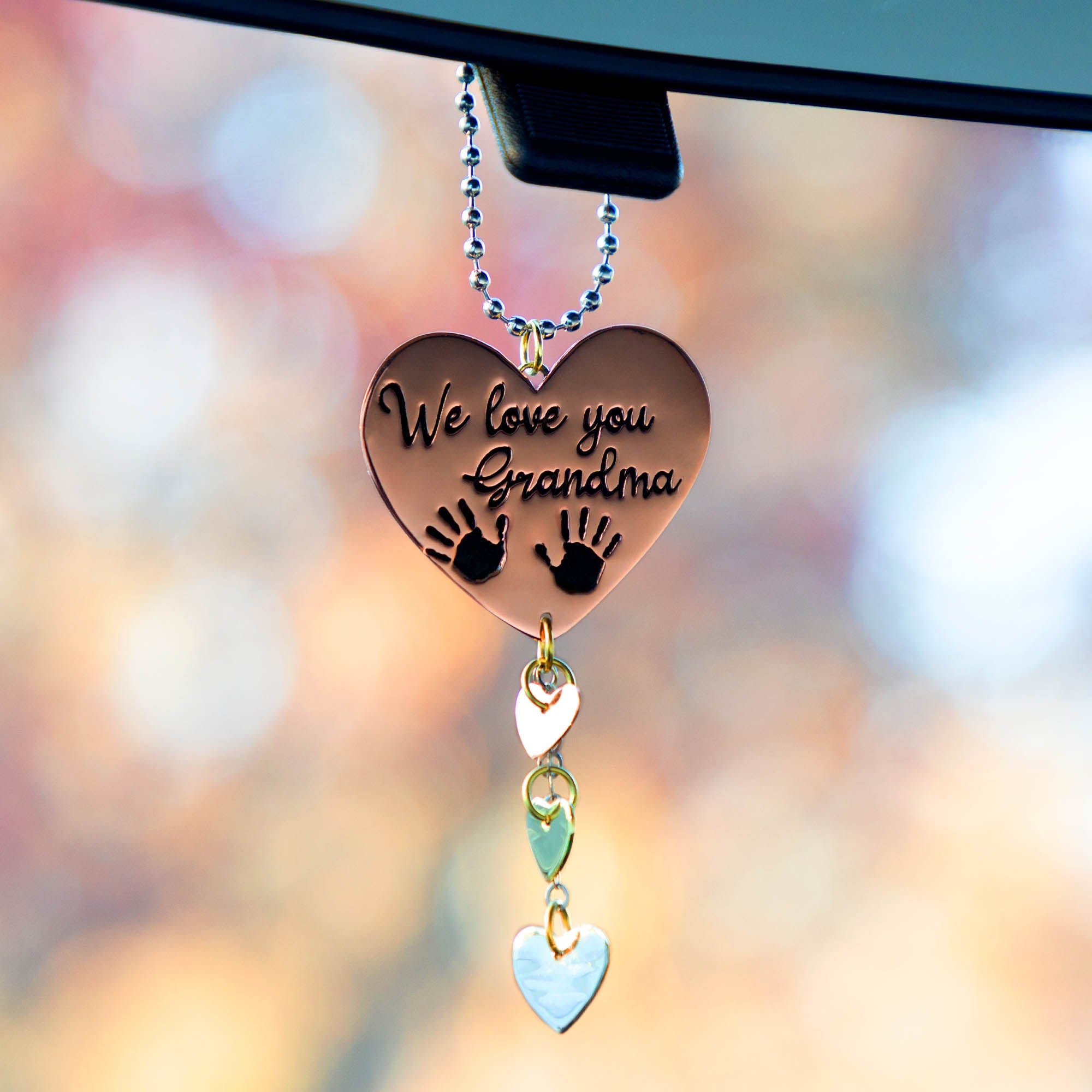 Premium Grandma Mixed Metal Car Charm - Ultimate Gift for Grandmothers