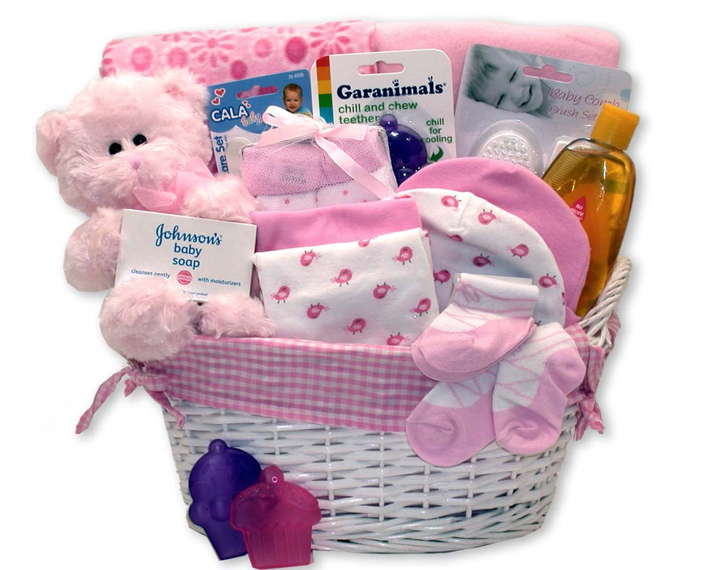Premium Baby Essentials Gift Basket - Pink