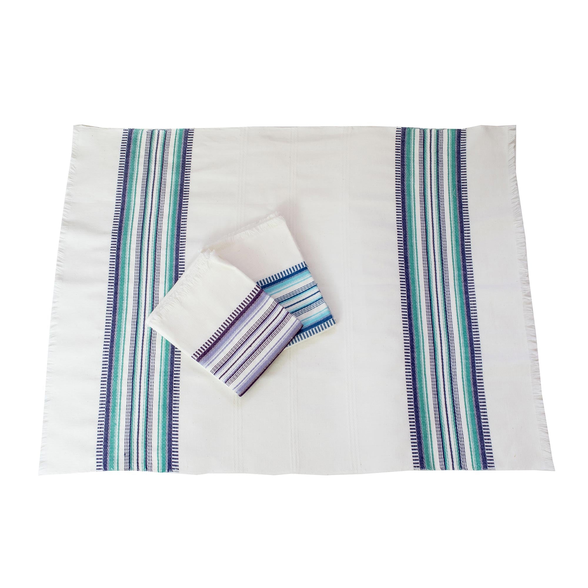 Premium Handwoven Guatemalan Cotton Dish Towels - Set of 3 in Berry Colors