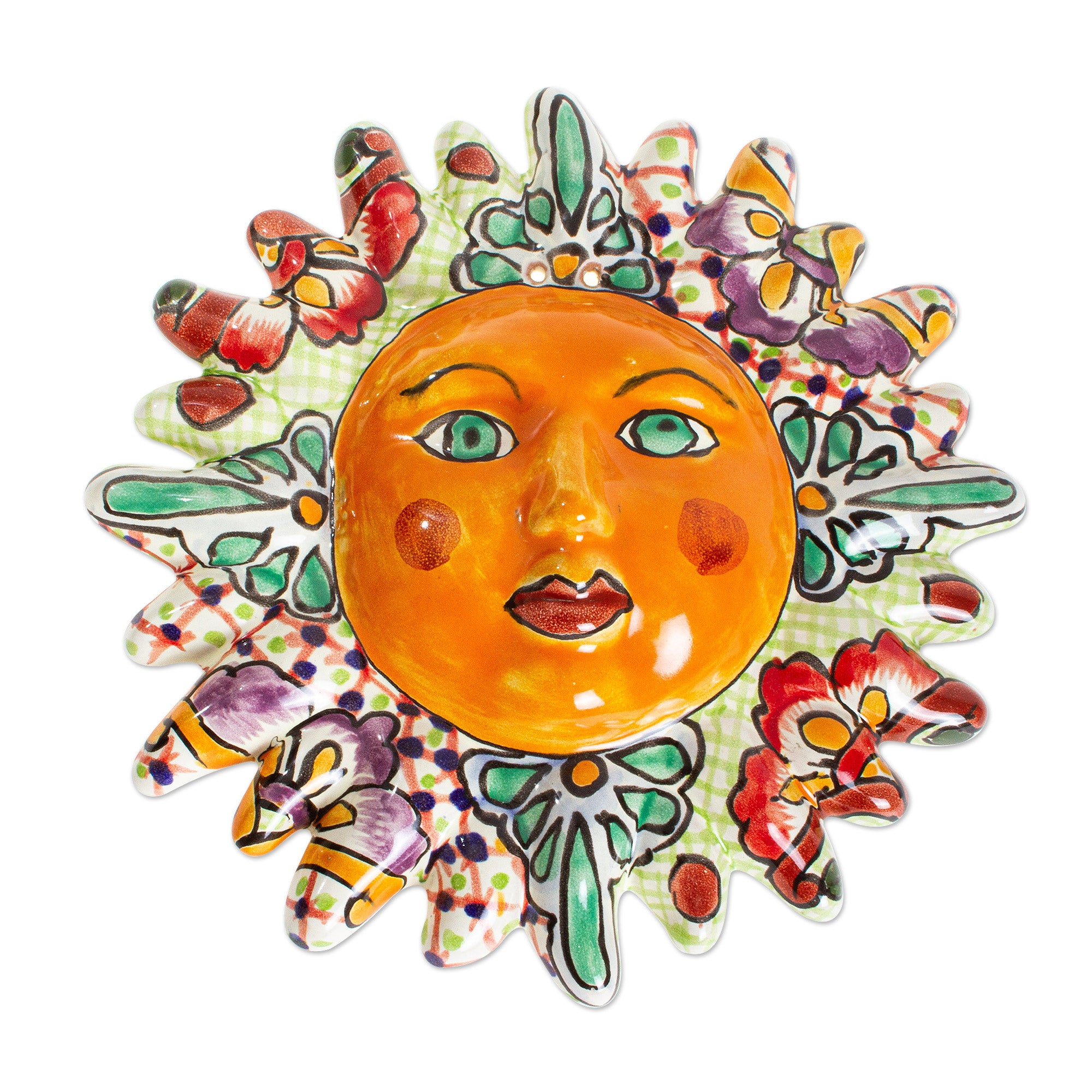 Premium Hand-Painted Ceramic Sun Wall Art by Ivan Martinez