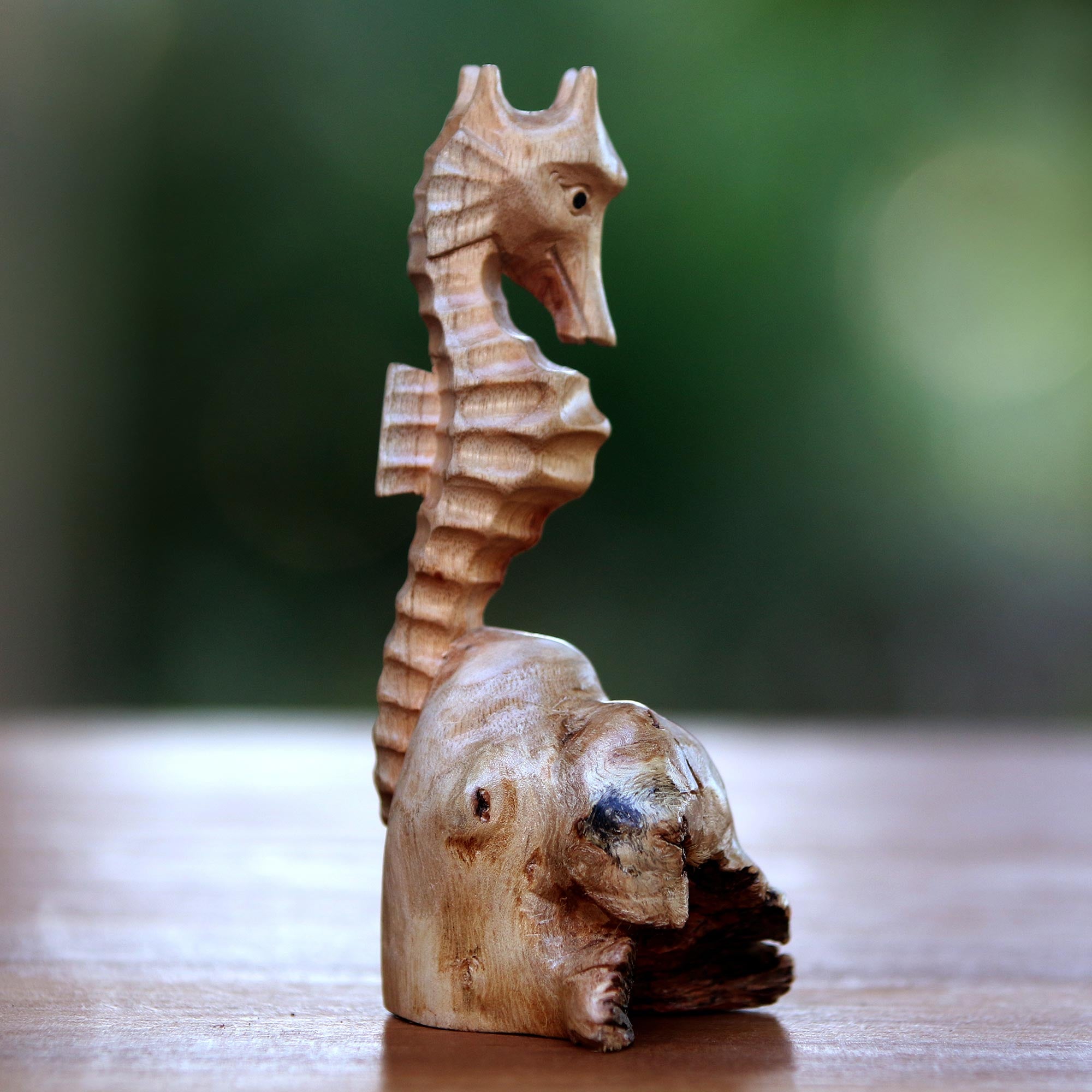 Premium Hand-Carved Seahorse Figurine – Artisan Crafted in Bali