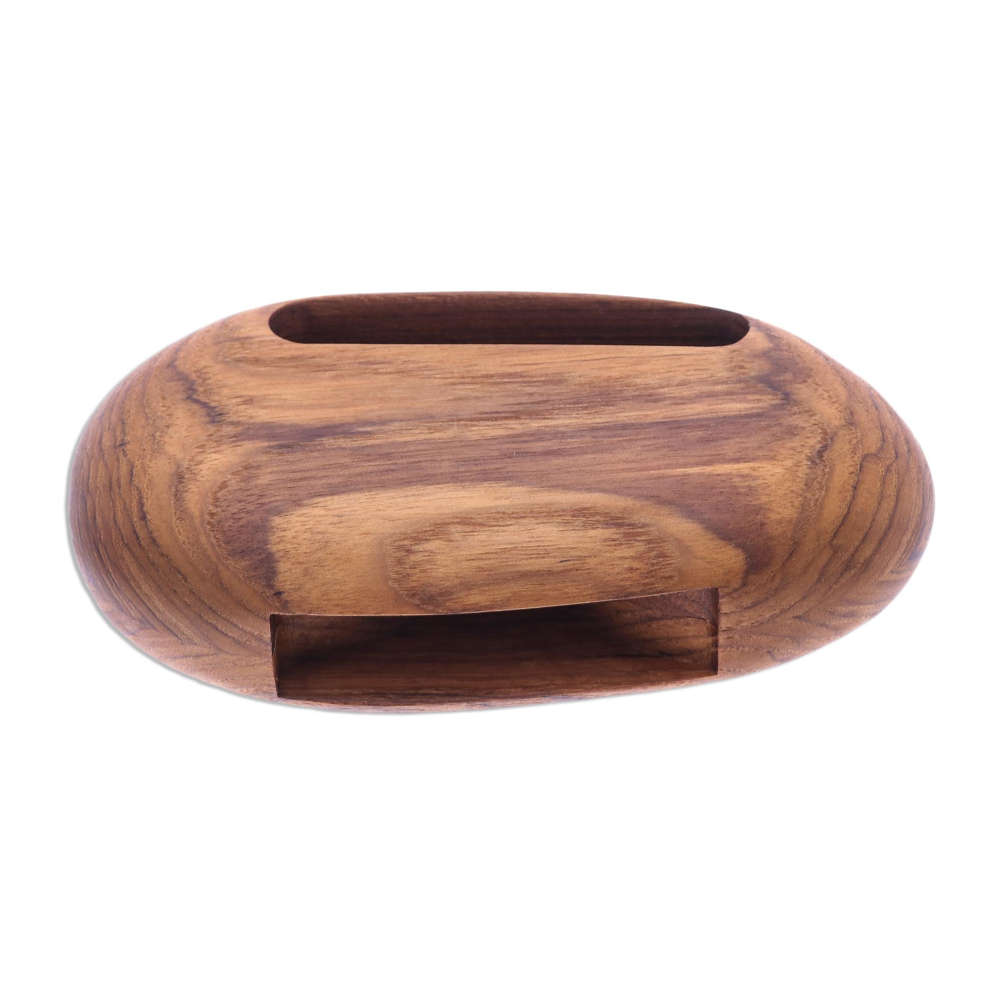 Premium Teak Wood Egg-Shaped Phone Speaker – Handcrafted in Thailand