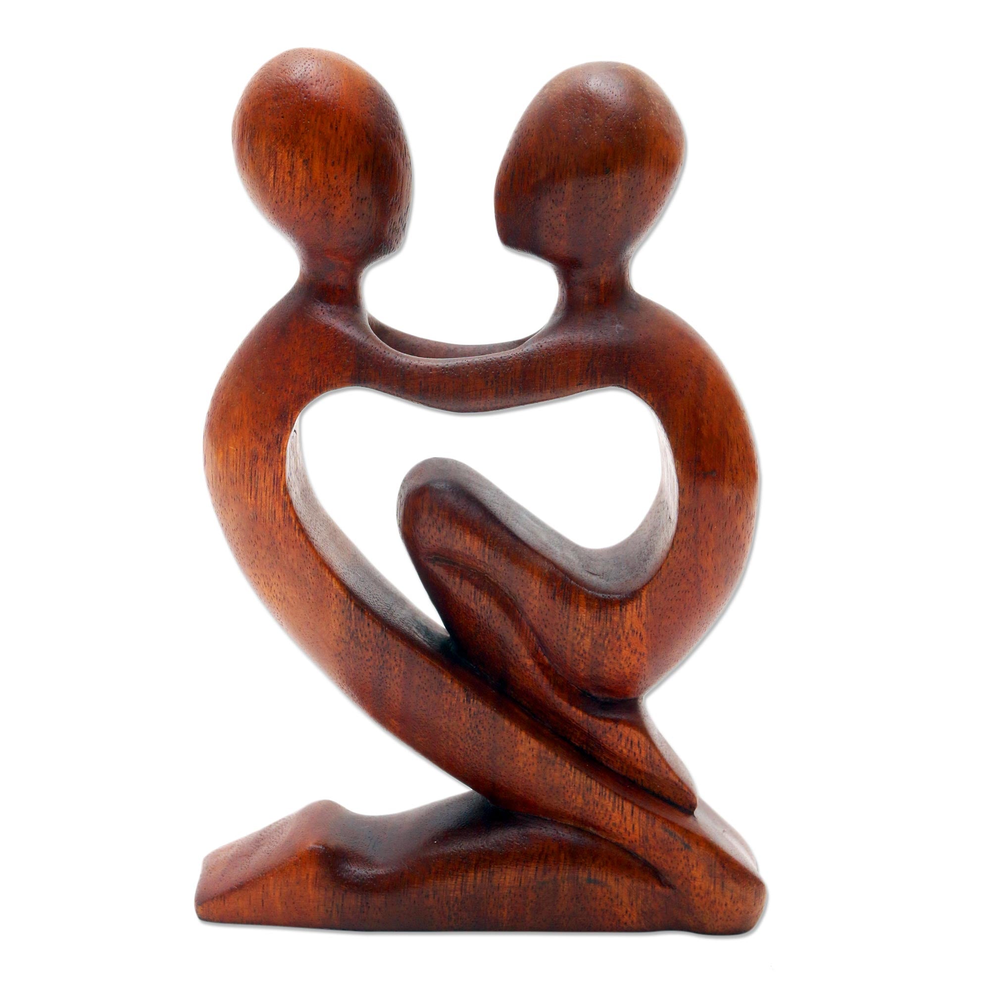 Premium True Love Romantic Wood Sculpture – Handcrafted Embrace
