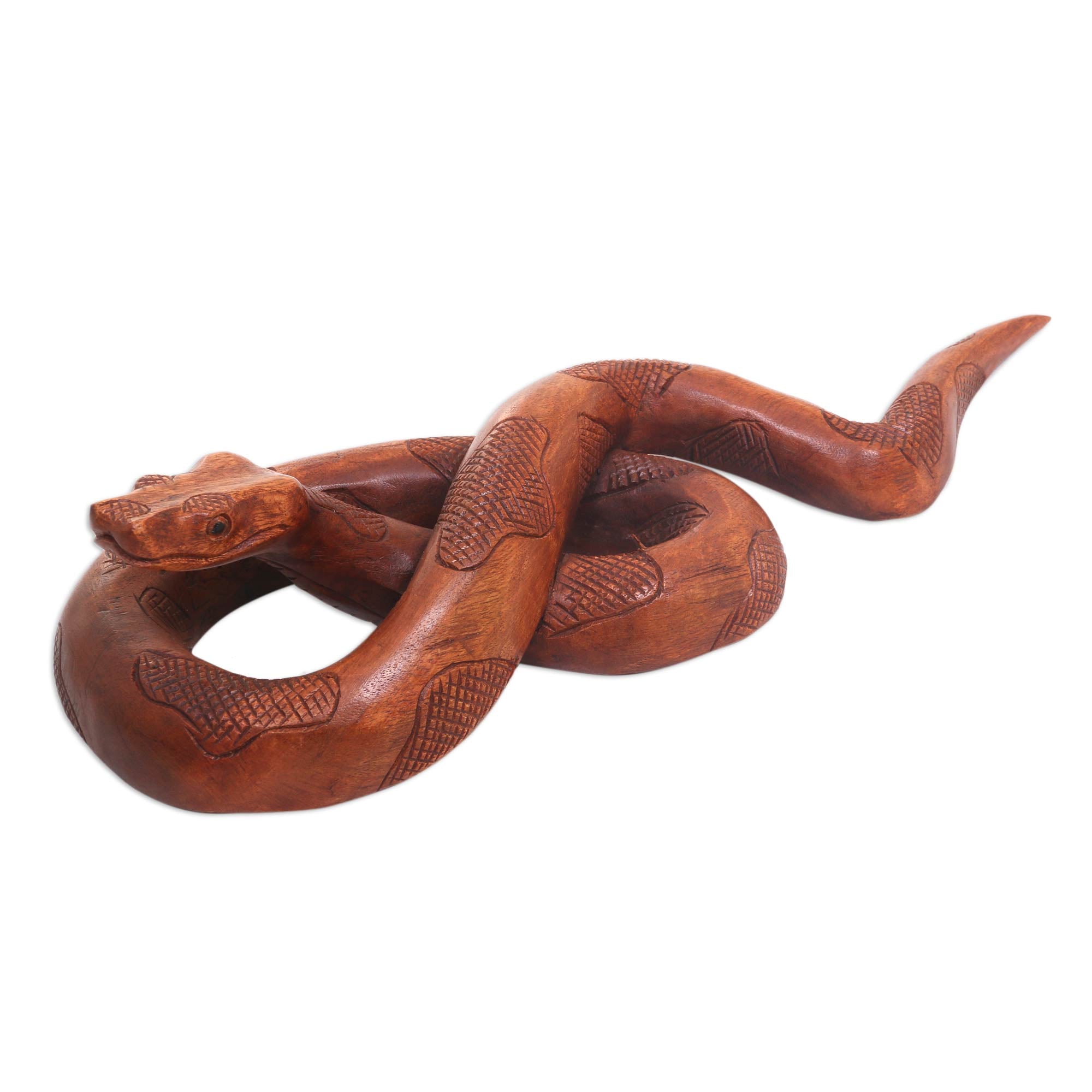 Premium Hand-Carved Python Sculpture | Authentic Balinese Artistry
