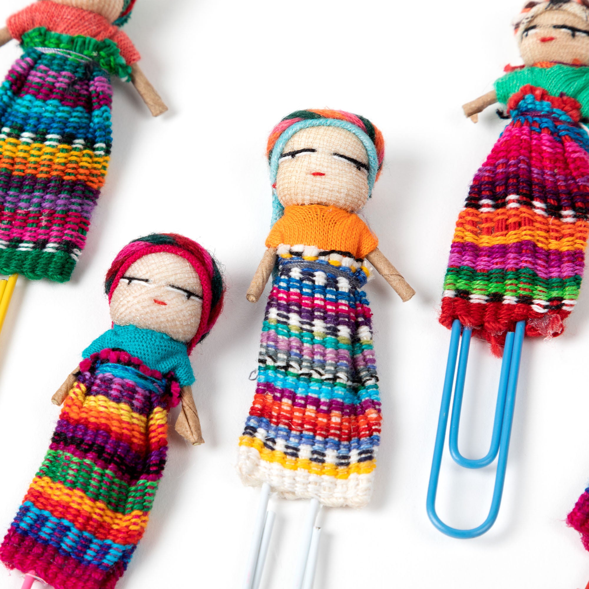 Premium Worry-Free Doll Paper Clips - Set of 6 | Handmade in Guatemala